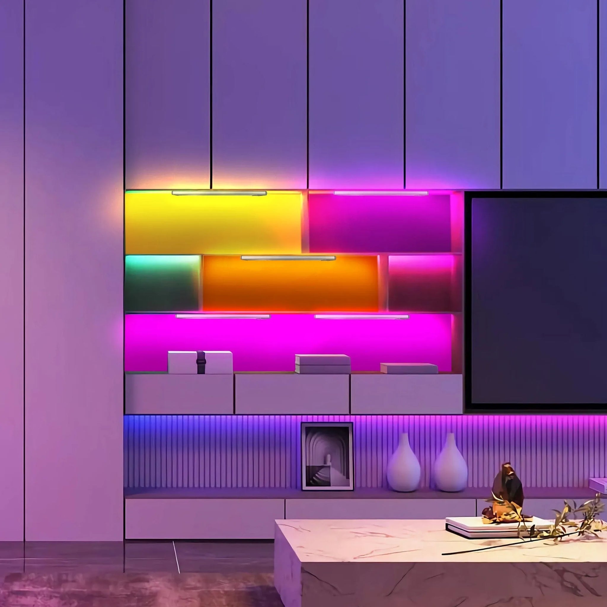 LEPOTEC LED Motion Sensor RGB Color Changing Light Rechargeable