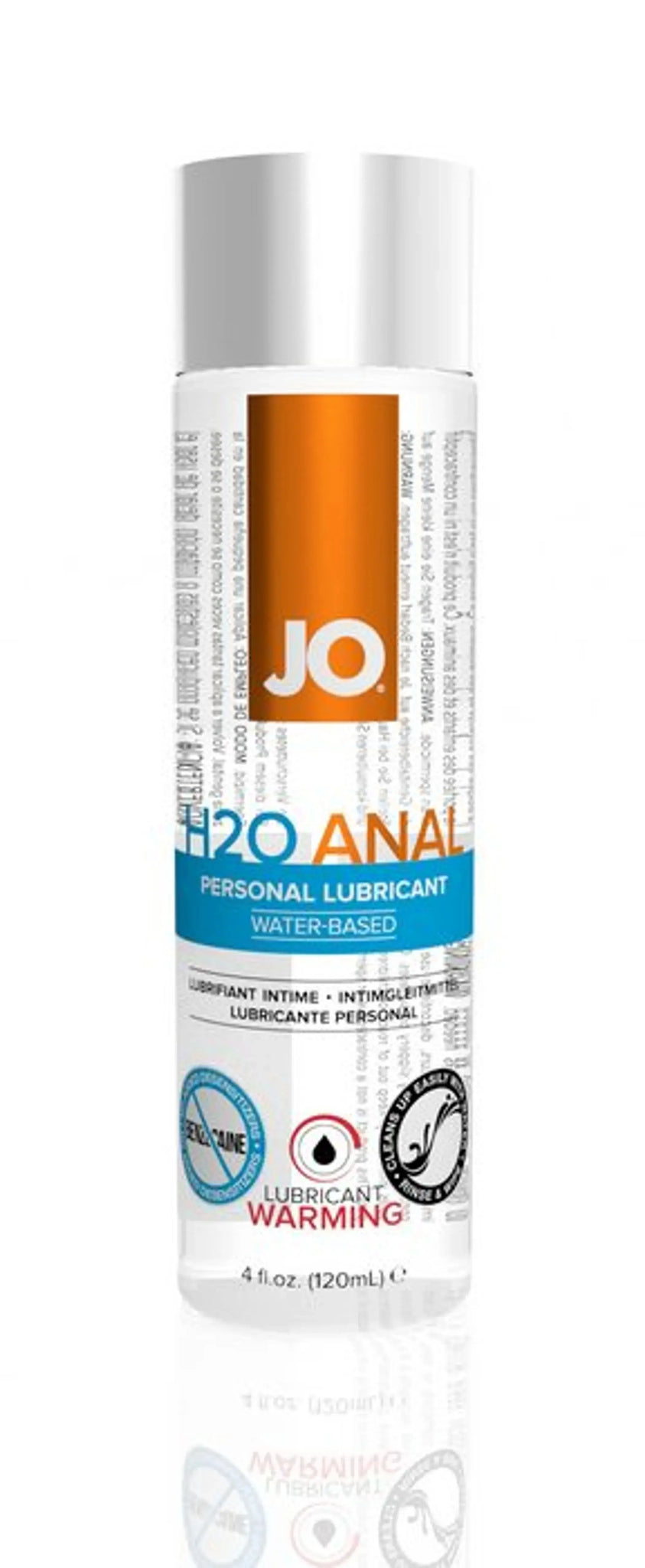 4 oz Anal H2O Warming Lubricant System JO