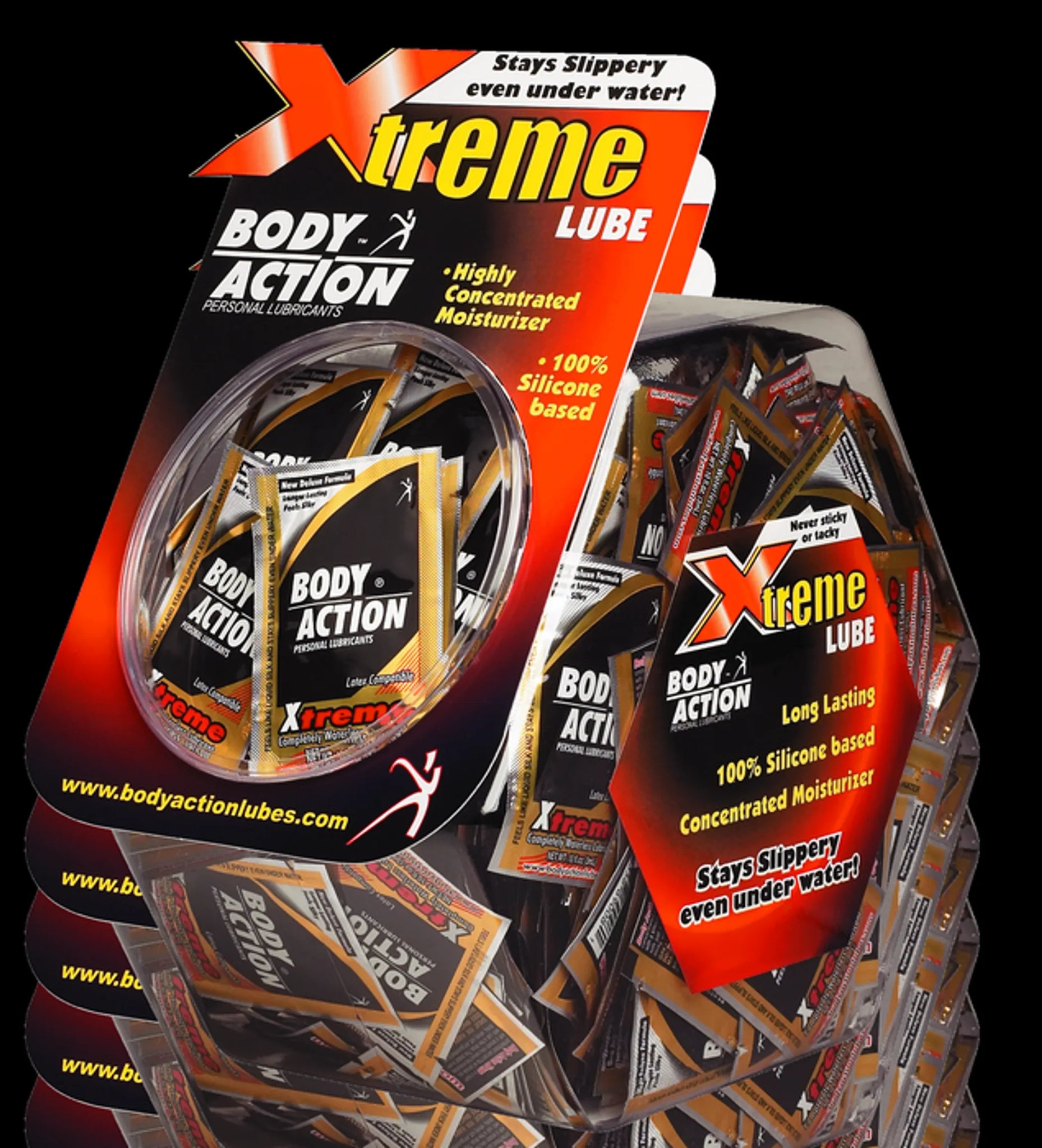 (WD) XTREME SAMPLE PACKET 144P FISHBOWL DISPLAY - Libido Drops™