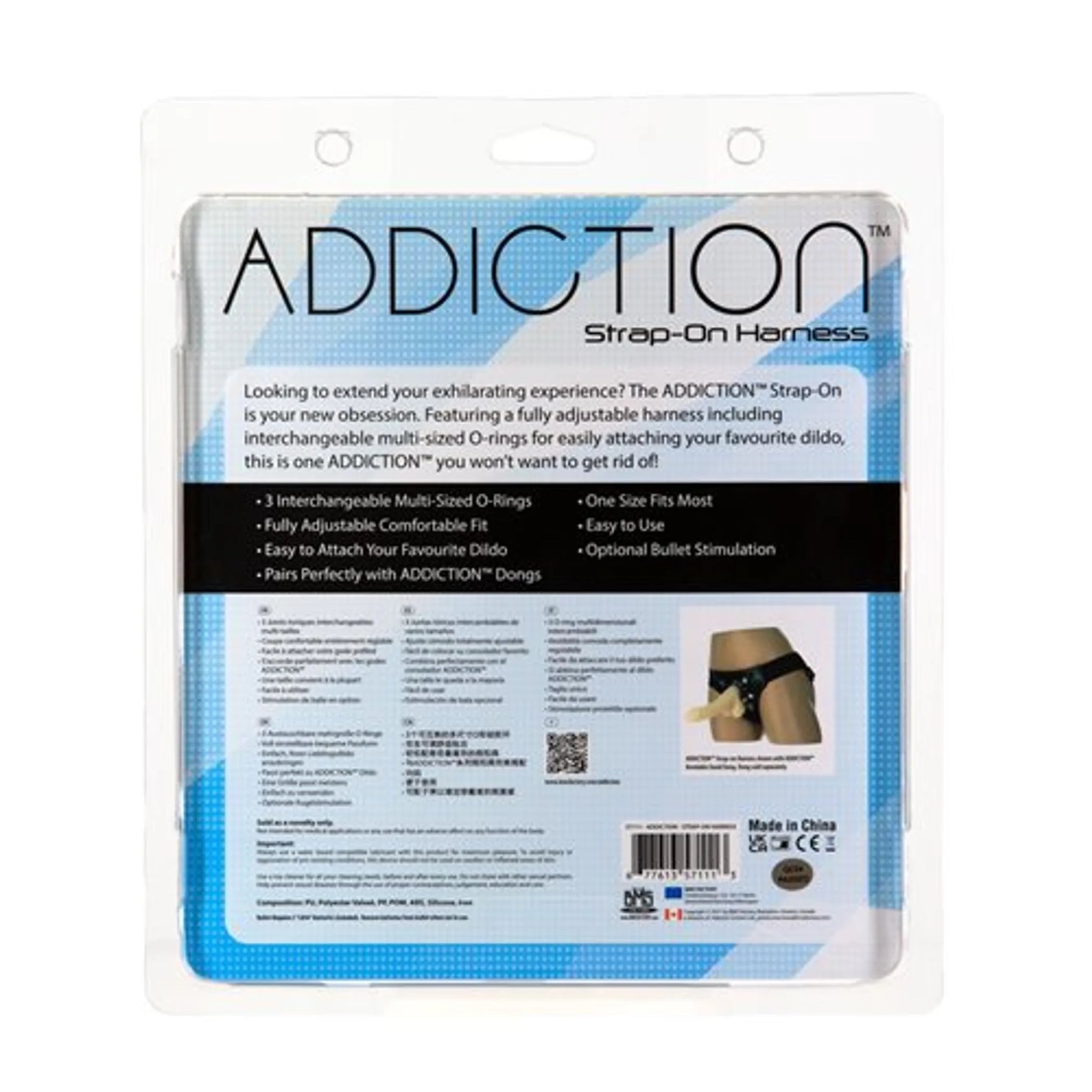 ADDICTION STRAP ON HARNESS BLACK