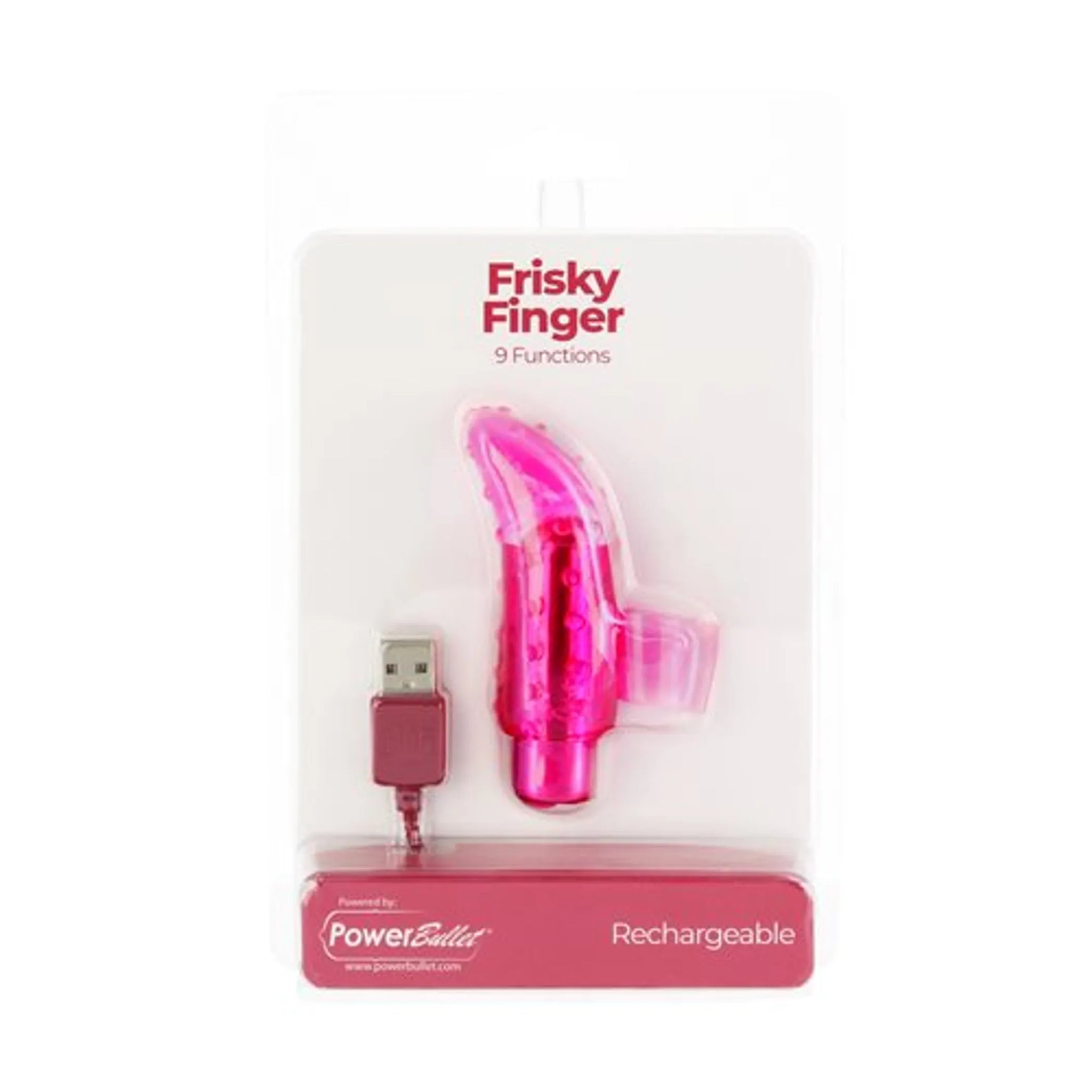 Rechargeable Finger Massager in Pink