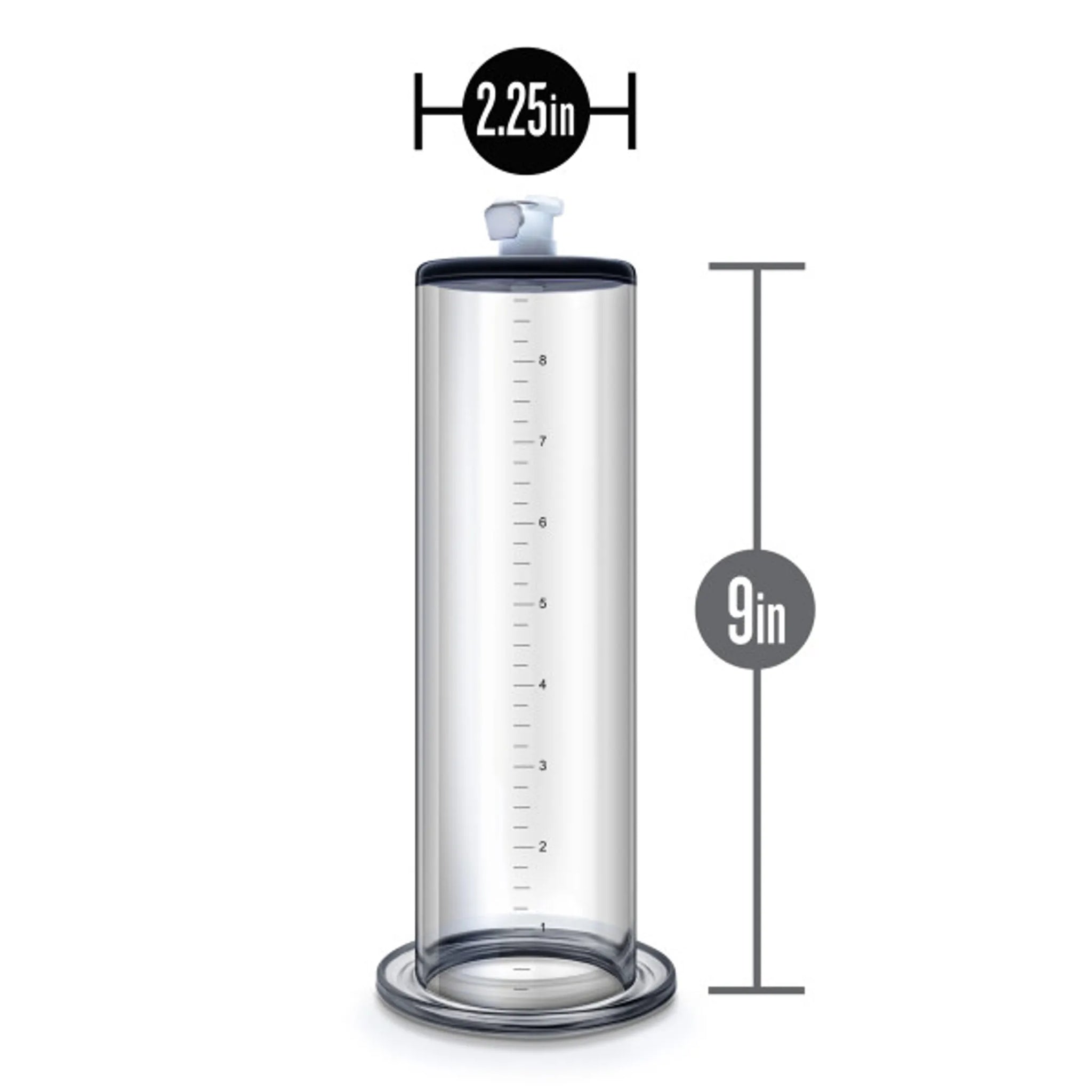 PERFORMANCE 9 IN X 2.25 IN PENIS PUMP CYLINDER CLEAR