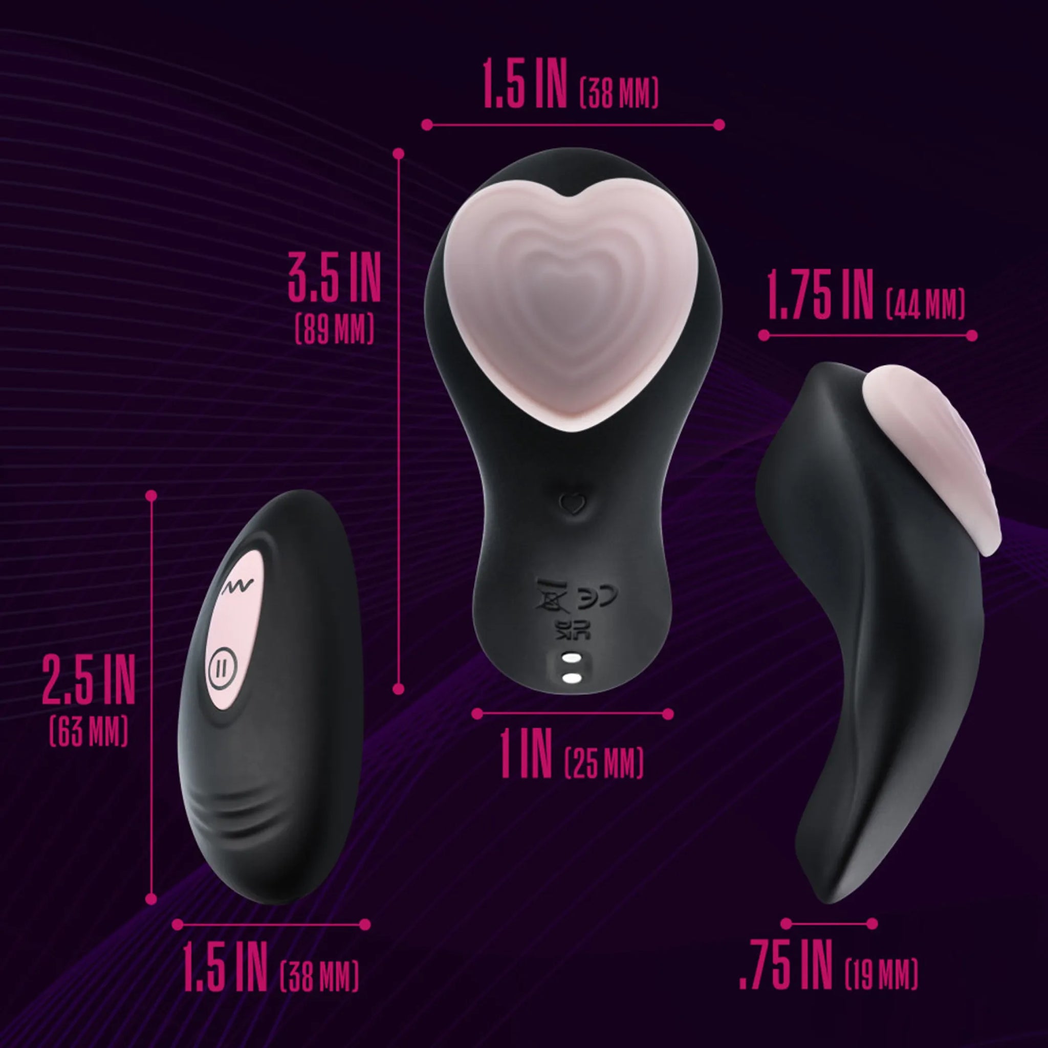 Heartbeat Panty Vibe with Remote - Pink