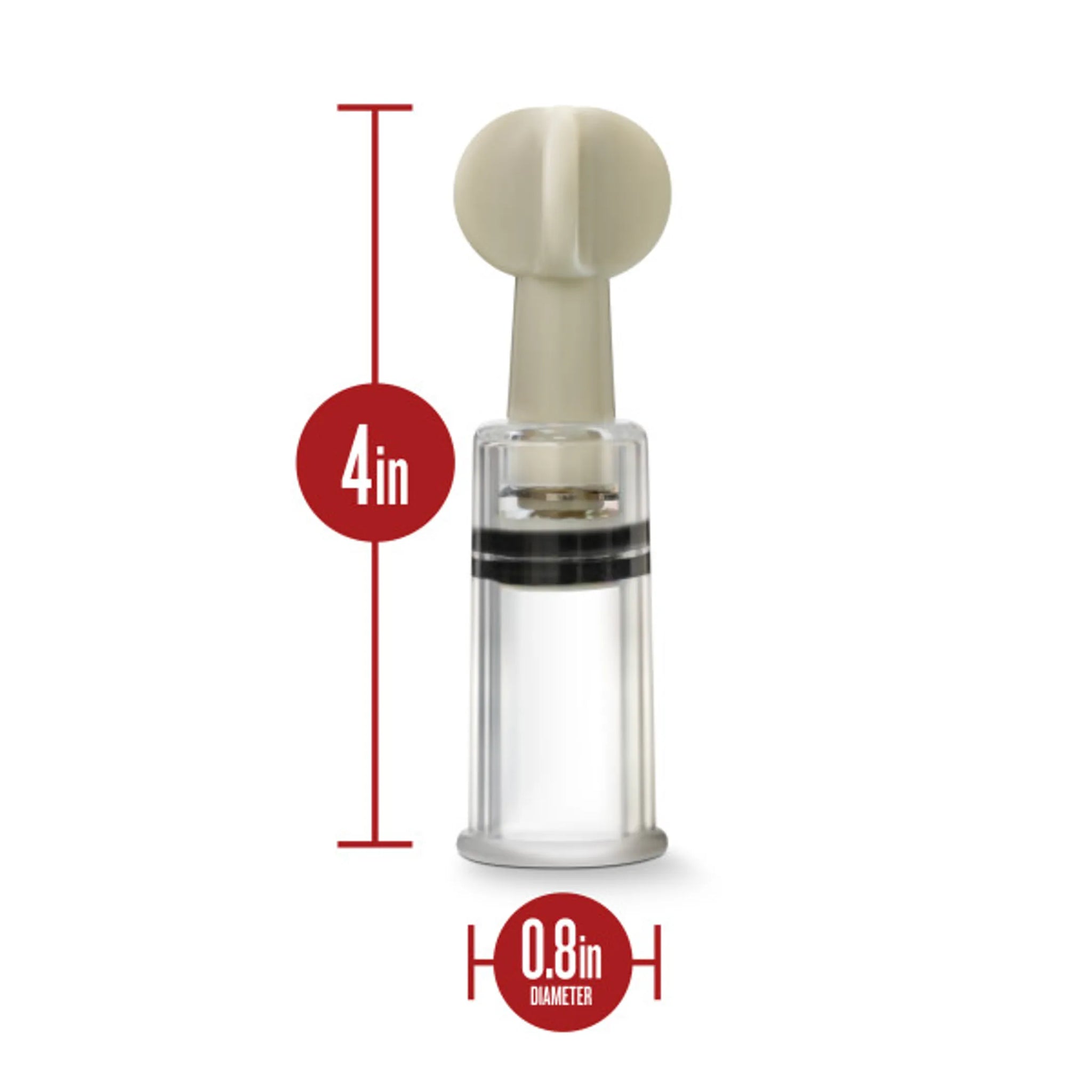 TEMPTASIA CLIT & NIPPLE TWIST SUCKERS SET OF 3 CLEAR