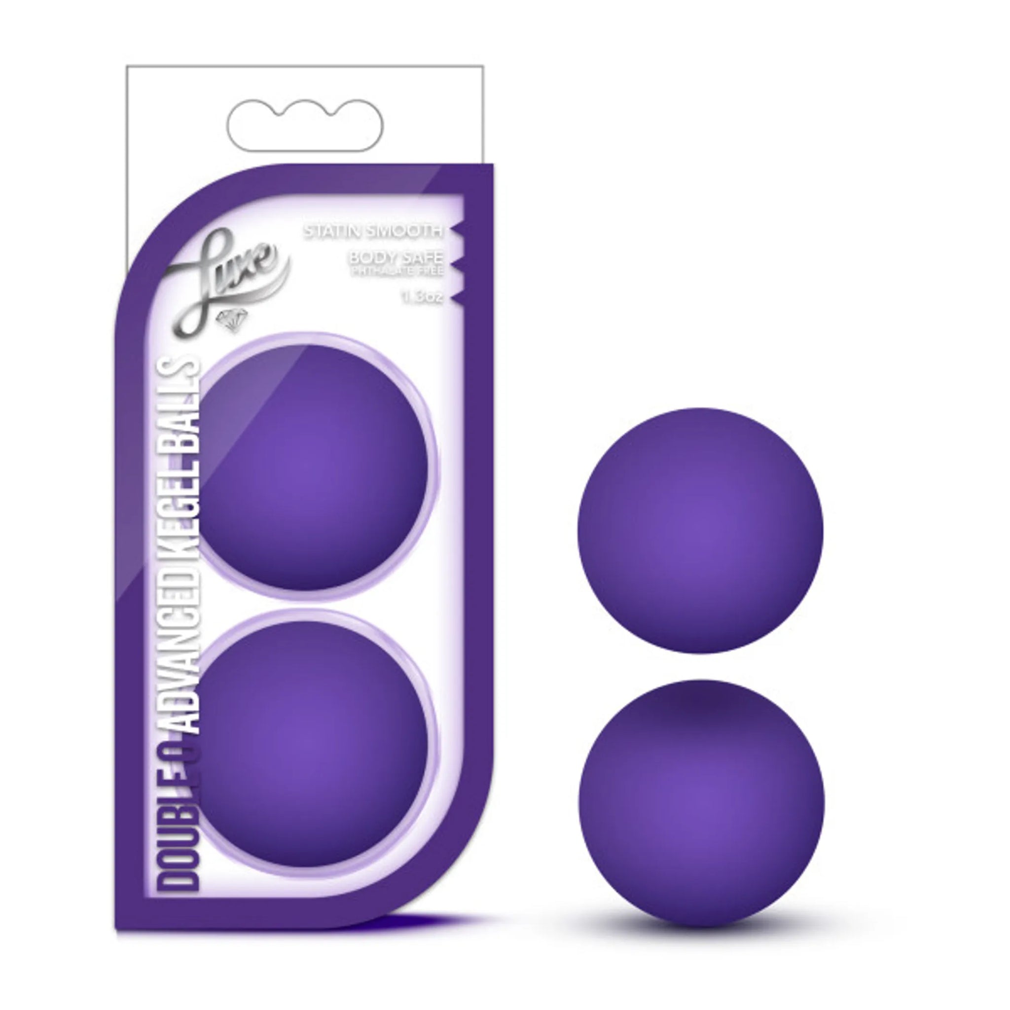 LUXE DOUBLE O KEGEL BALLS 1.3 OZ PURPLE