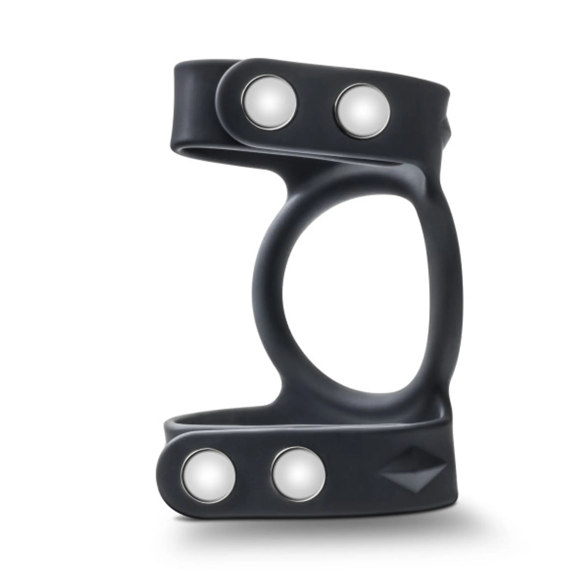 PERFORMANCE VS8 SILICONE DOUBLE COCK & BALL STRAP BLACK