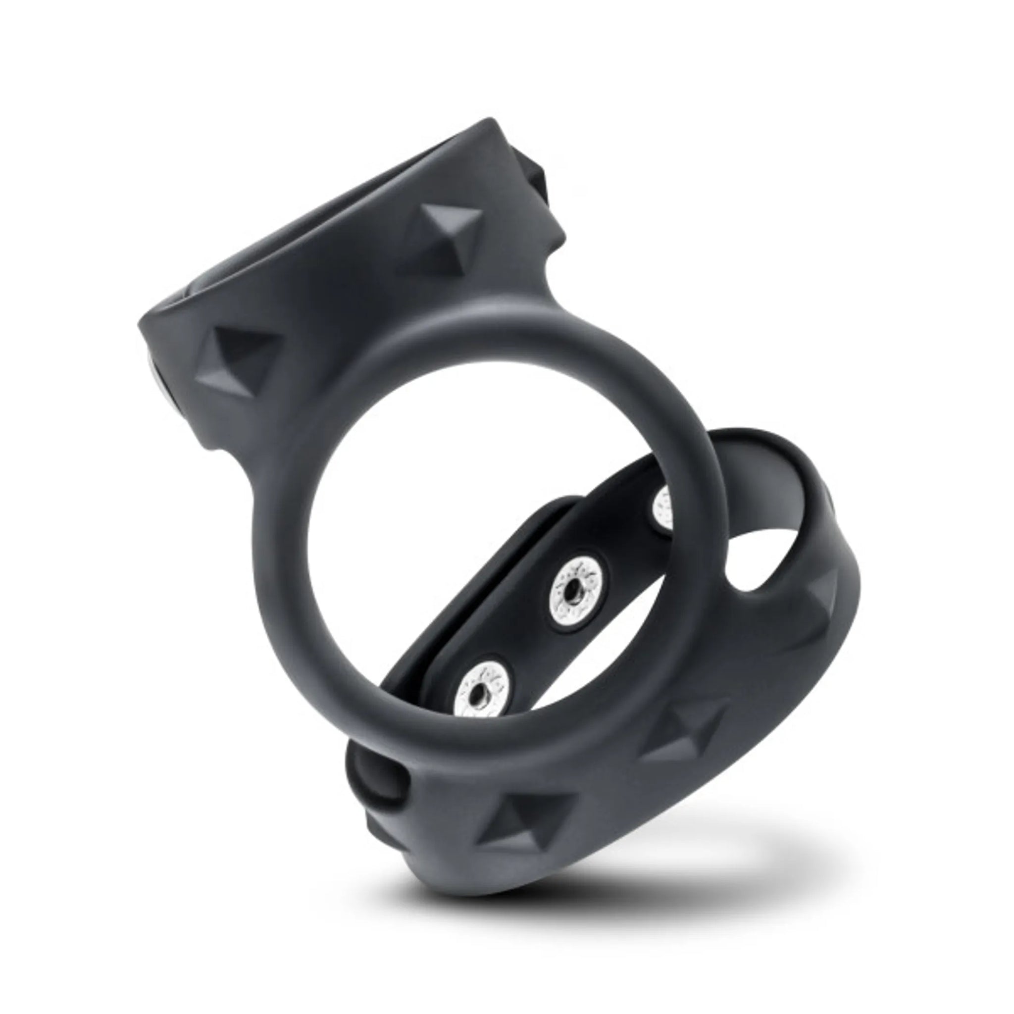 PERFORMANCE VS8 SILICONE DOUBLE COCK & BALL STRAP BLACK