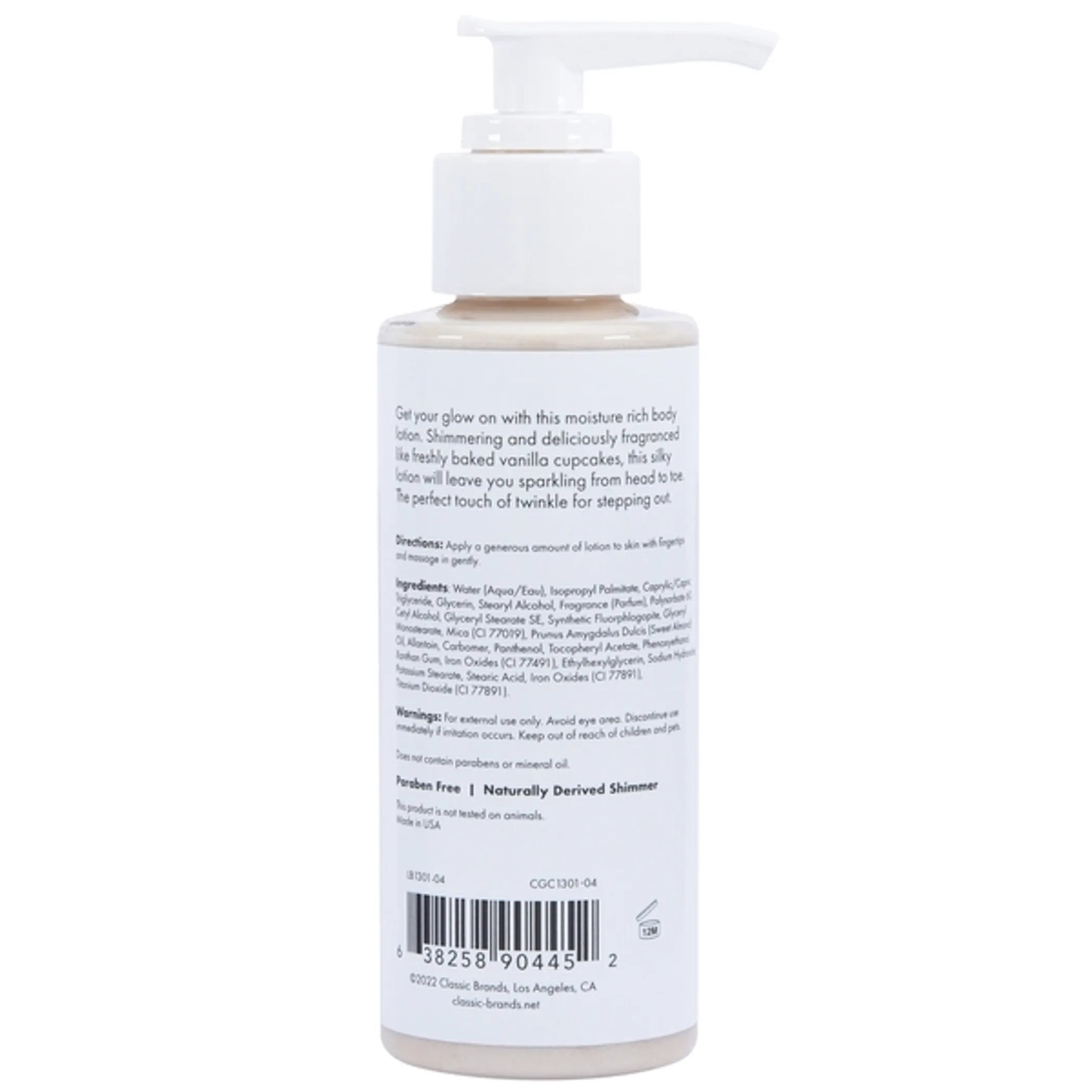 GLOW VANILLA CUPCAKE SHIMMER LOTION GOLD 4 FL OZ