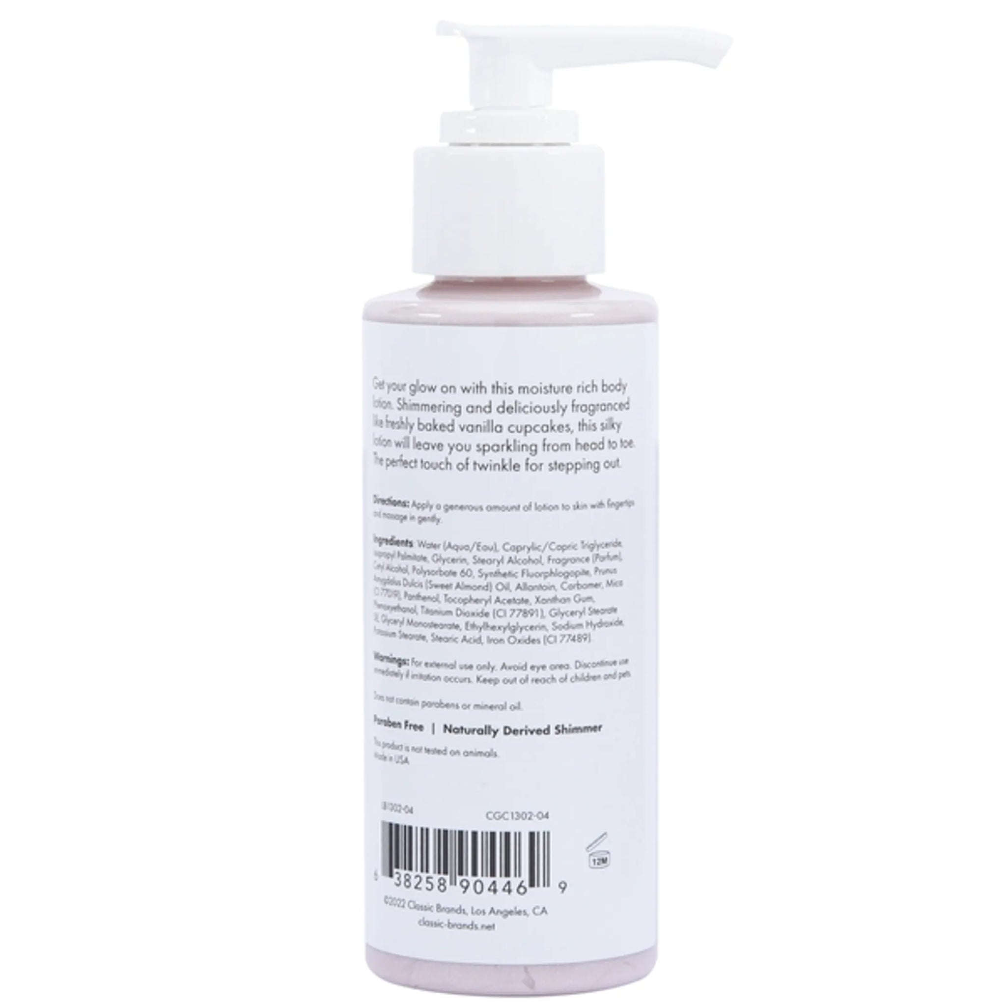 GLOW VANILLA CUPCAKE SHIMMER LOTION PINK 4 FL OZ