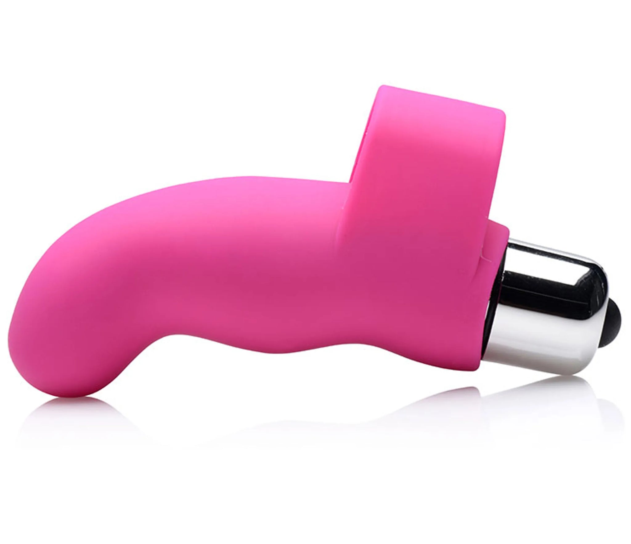 G-Spot Finger Vibrator with Ribbed Silicone Sleeve, 3.3 Inches