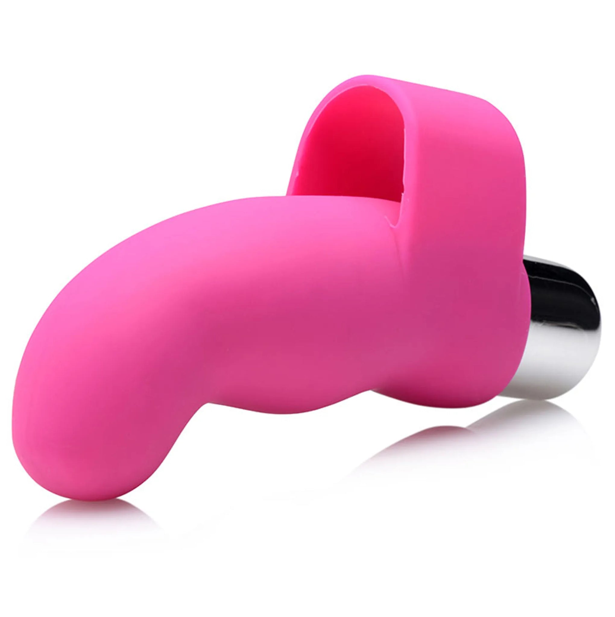 G-Spot Finger Vibrator with Ribbed Silicone Sleeve, 3.3 Inches