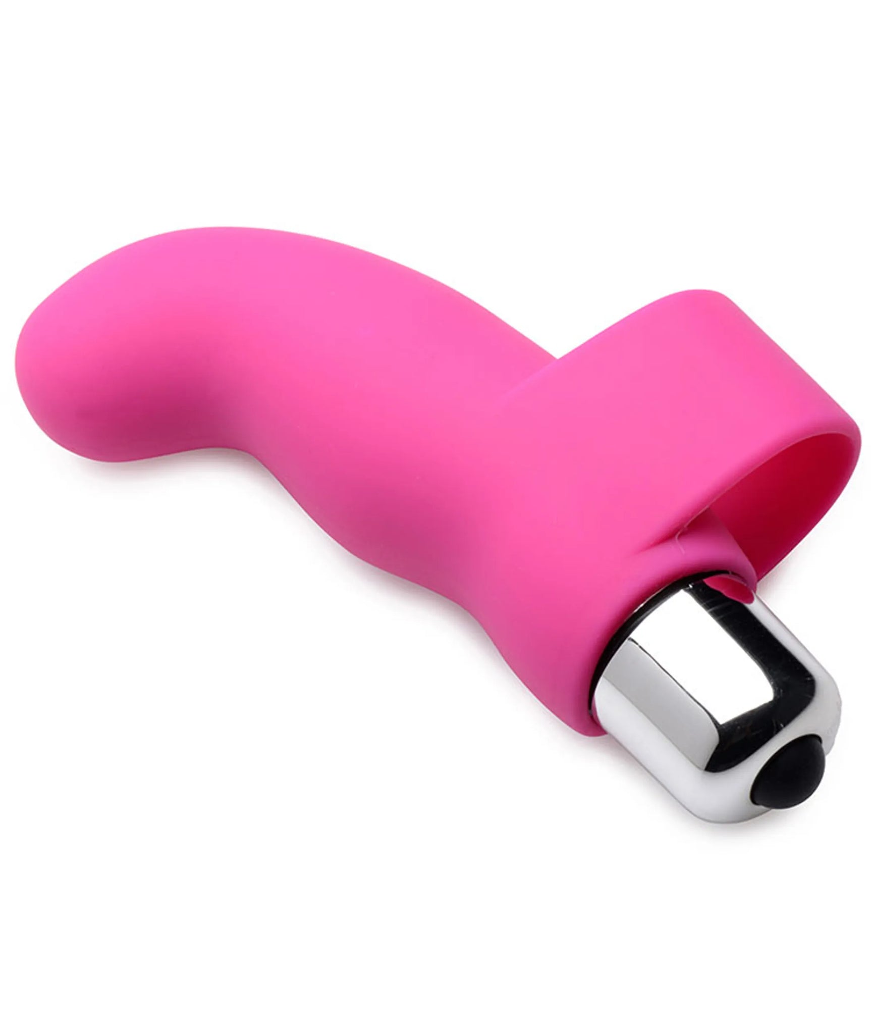 G-Spot Finger Vibrator with Ribbed Silicone Sleeve, 3.3 Inches