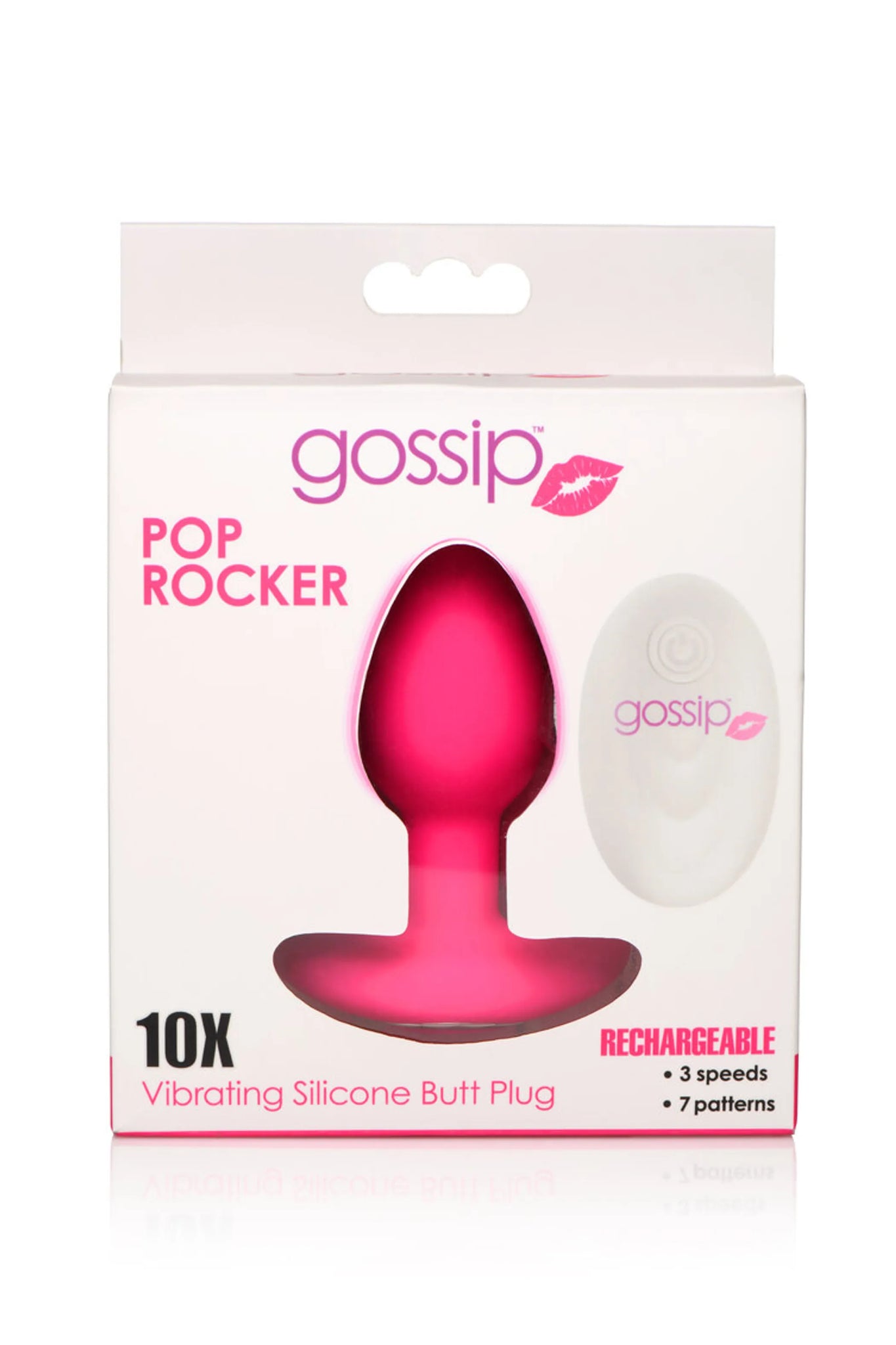 Pop Rockers Plug with Remote - Magenta, 2.6" Insertable Length