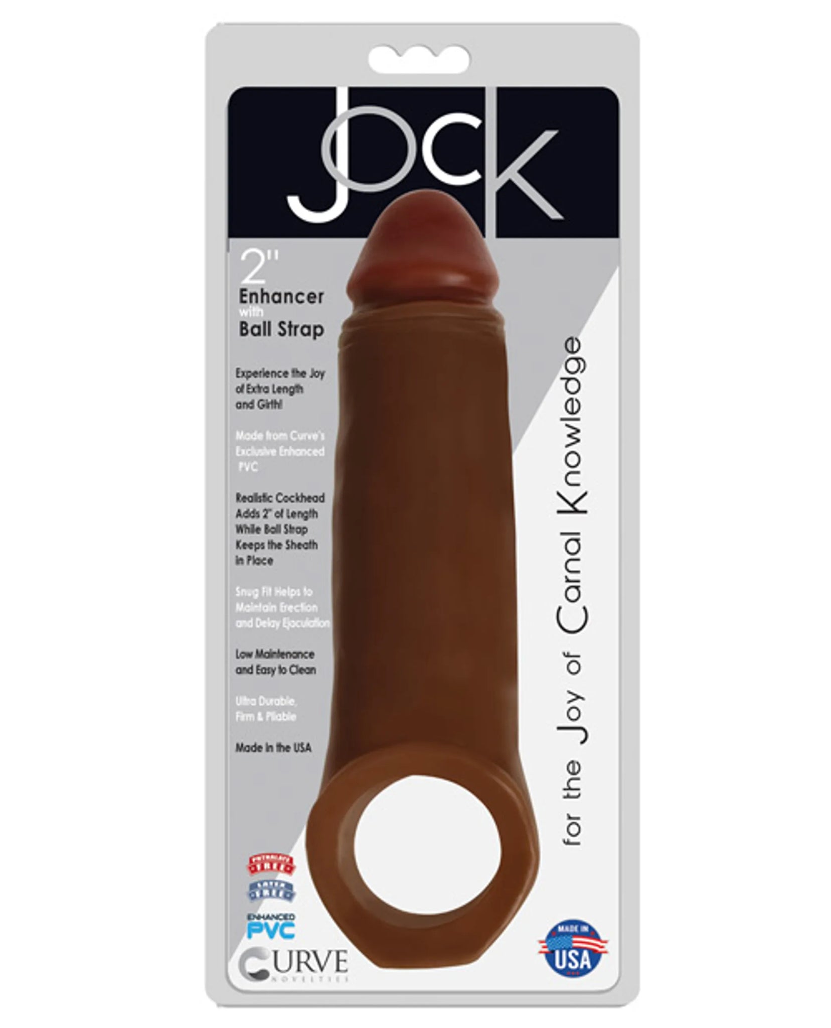 JOCK 2IN ENHANCER W/ BALL STRAP CHOCOLATE