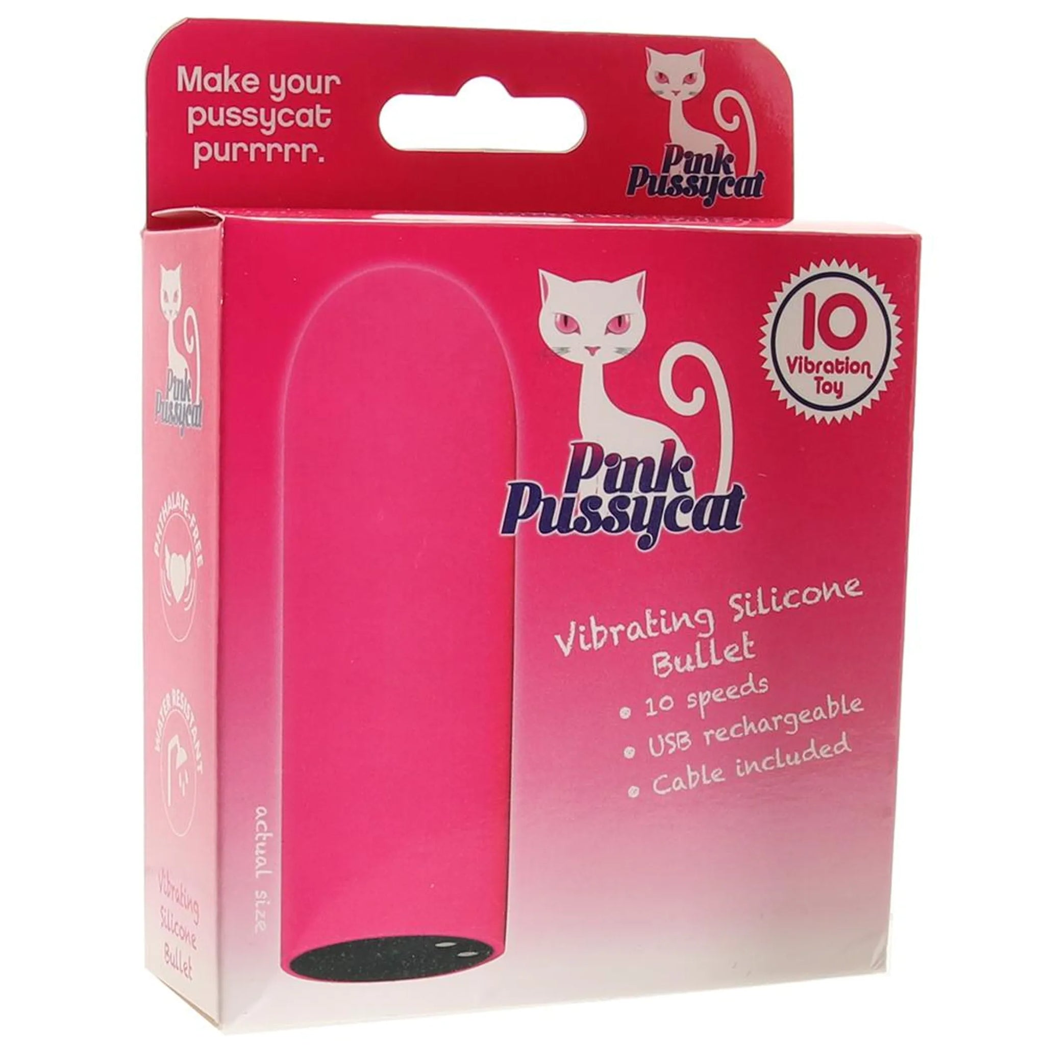 Pink Silicone Bullet Vibrator, 3.5 Inches