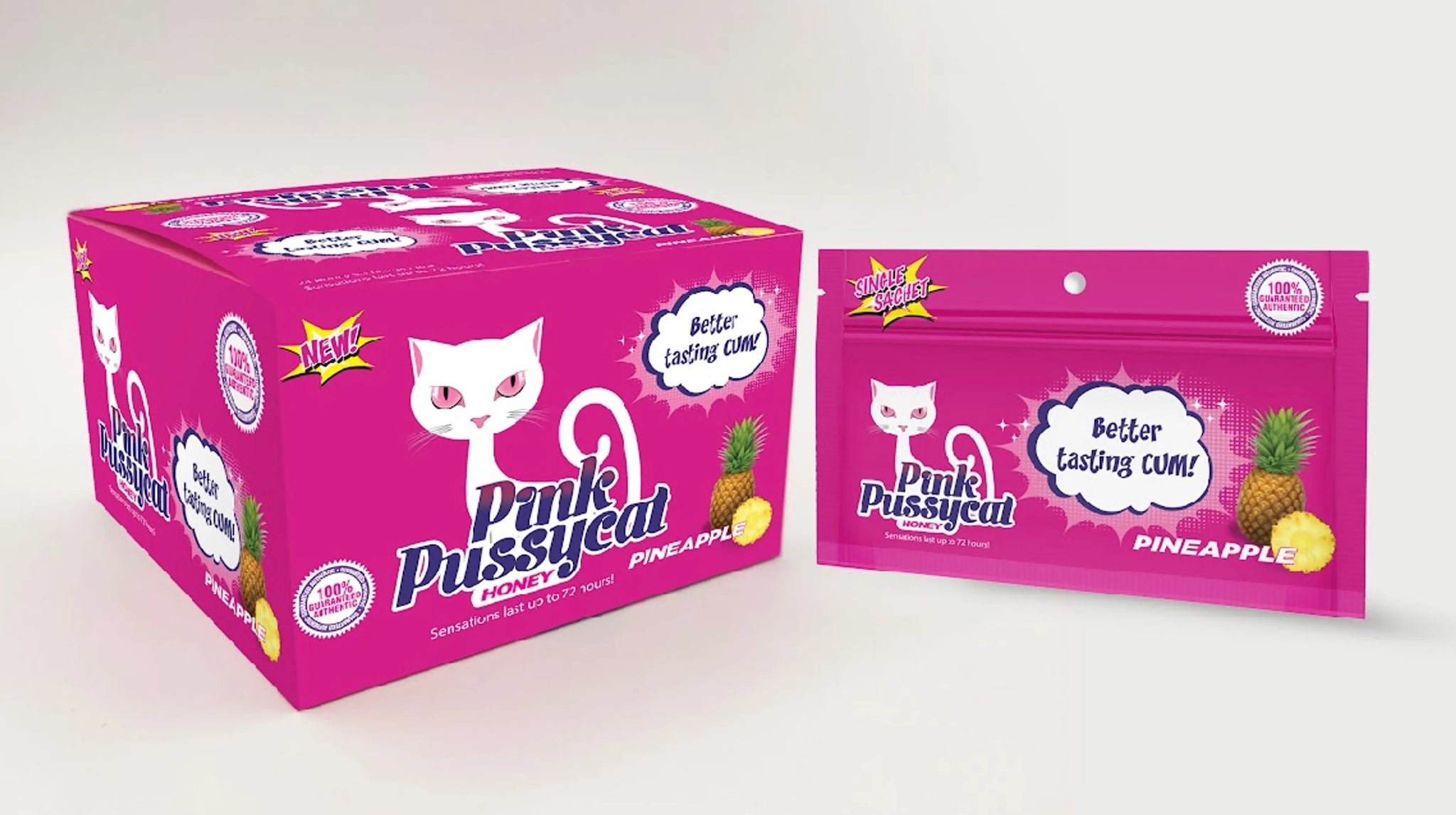PINK PUSSYCAT YUMMY PINEAPPLE HONEY 24 PC DISPLAY (NET)