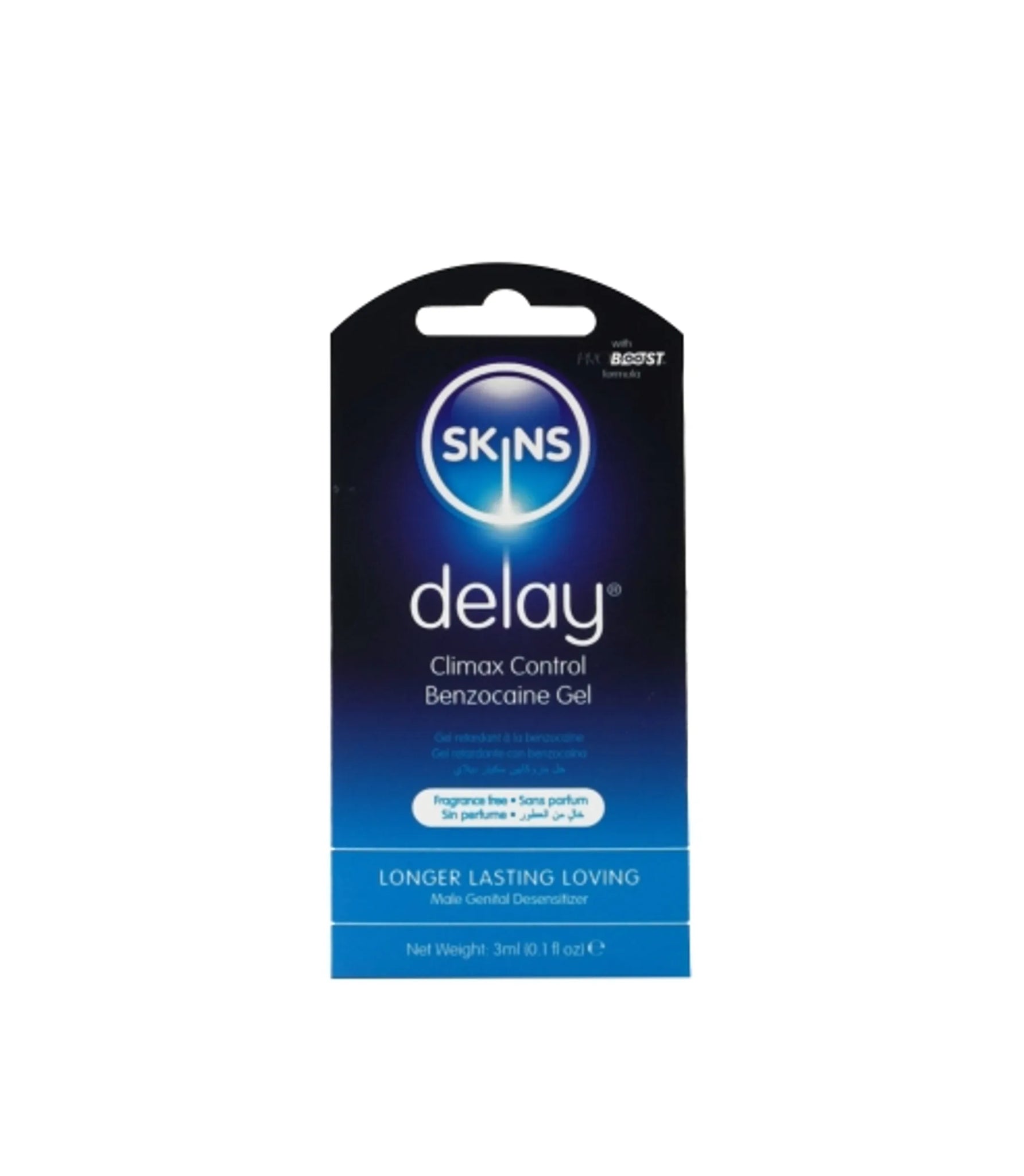SKINS BENZOCAINE DELAY GEL FOILS 3ML 36PC WITH POS