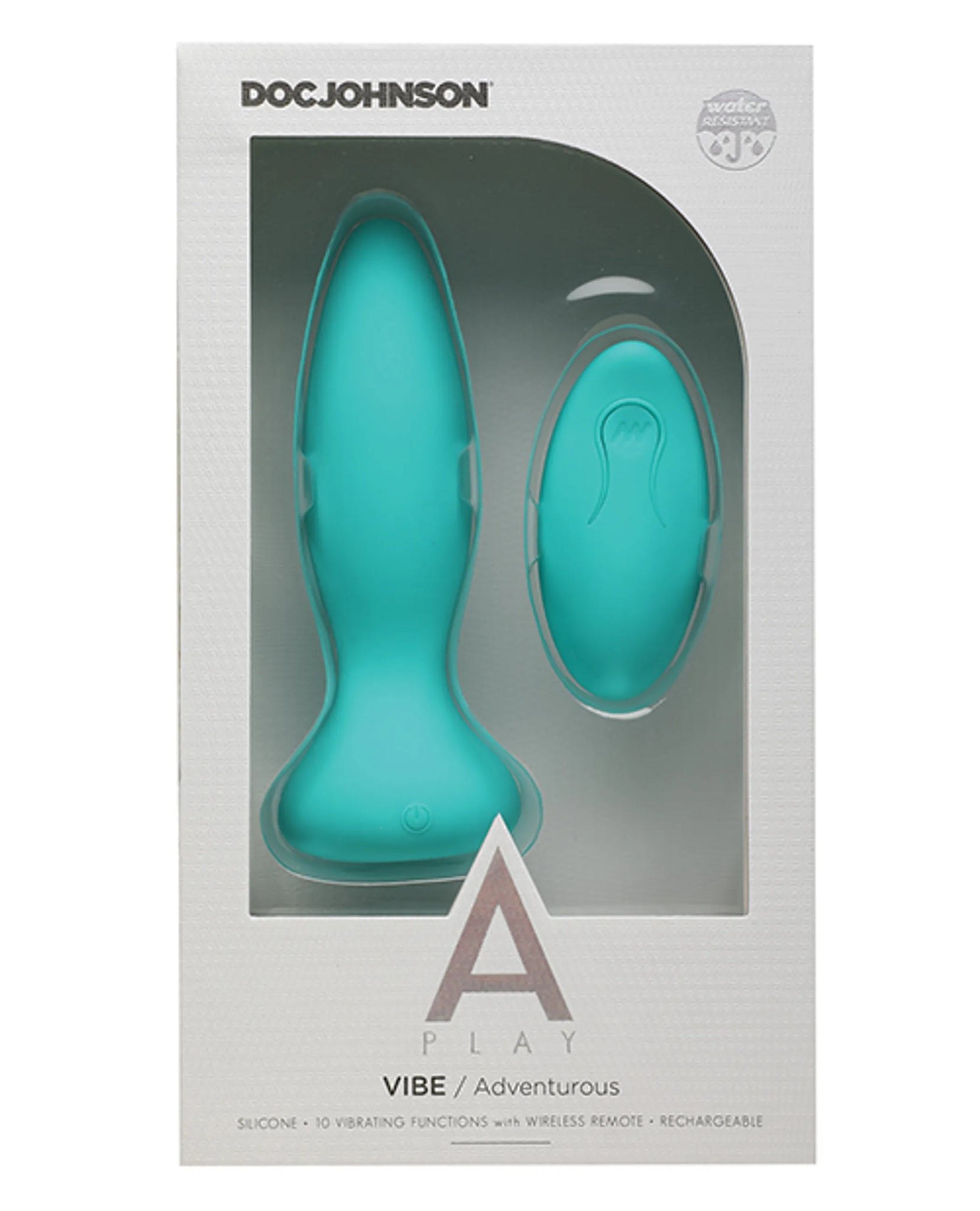 (D) A-PLAY VIBE ADVENTUROUS AN PLUG RECHARGEABLE W/ REMOTE TEAL