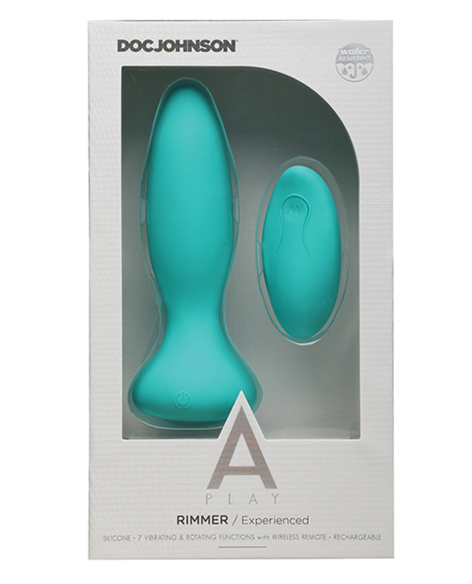 (D) A-PLAY RIMMER EXPERIENCED PLUG RECHARGEABLE W/ REMOTE TEAL