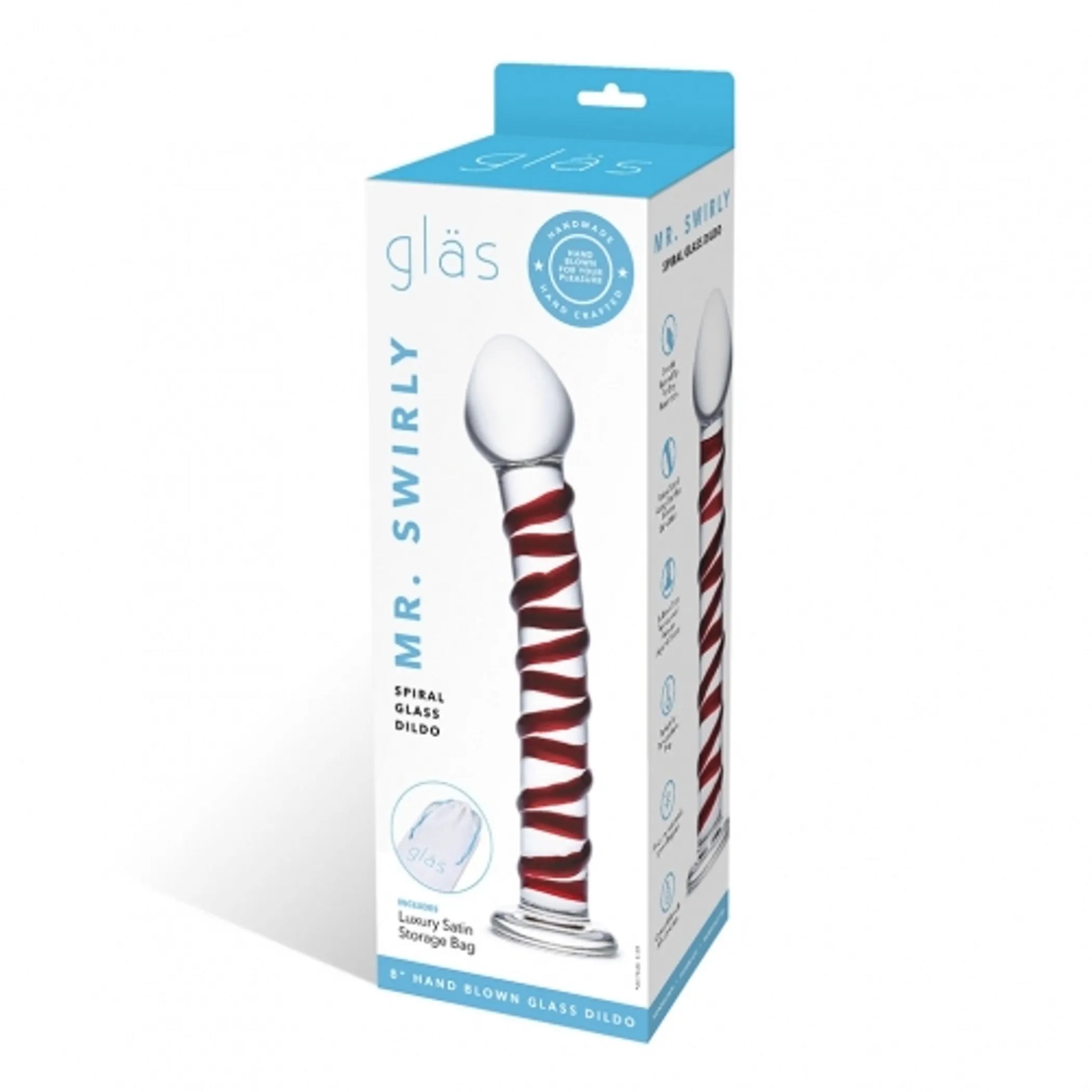 GLAS MR SWIRLY SPIRAL GLASS DILDO