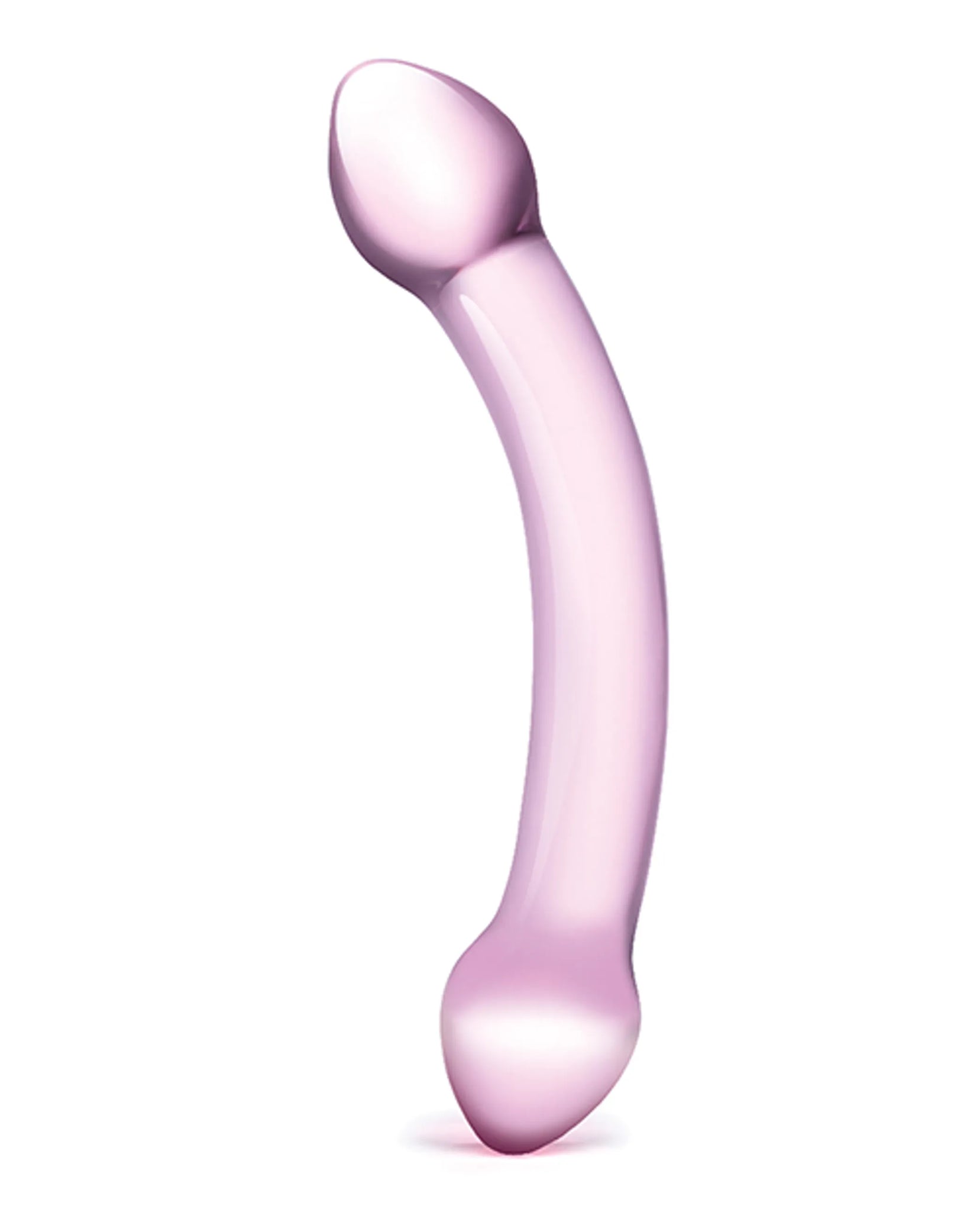GLAS DOUBLE TROUBLE PURPLE DILDO