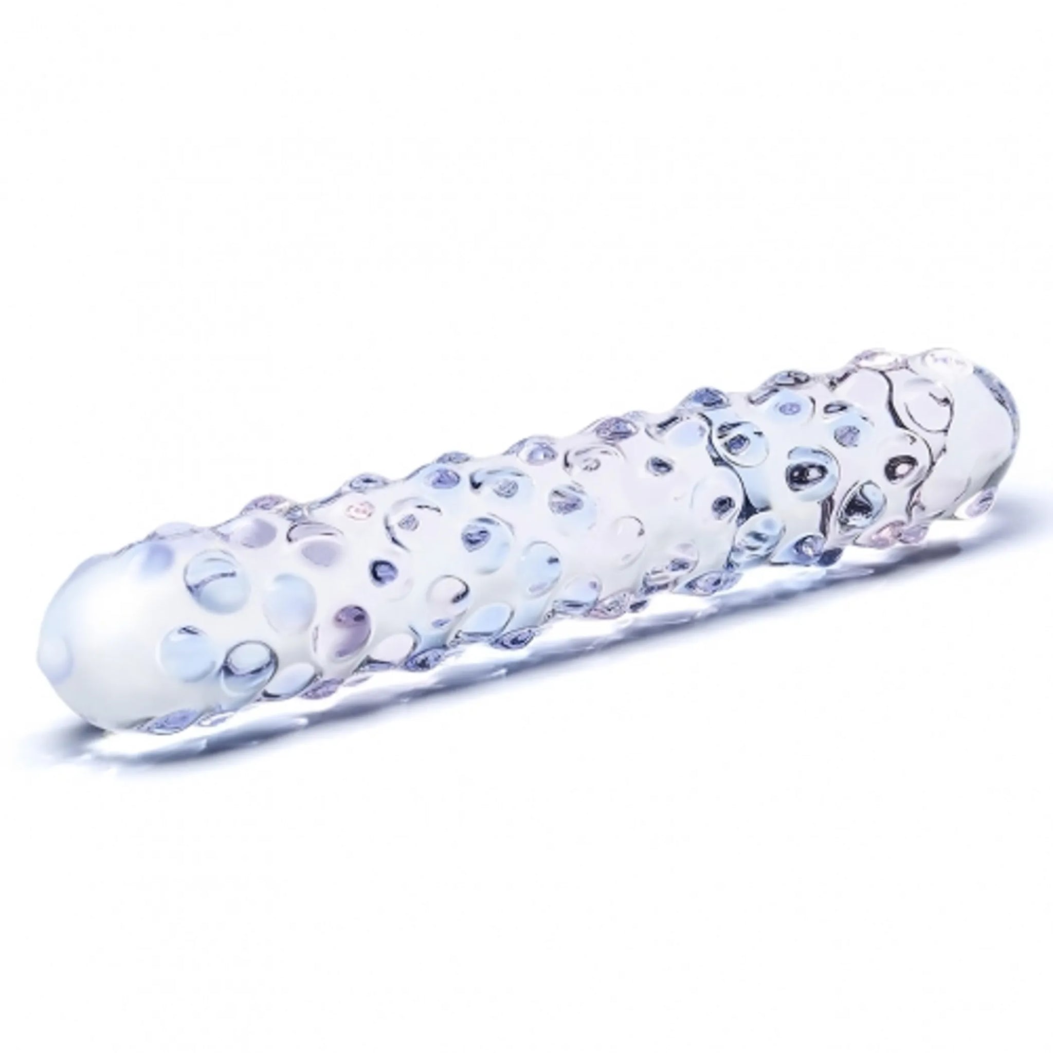 Purple Rose Nubby Glass Dildo - 6.5 Inches