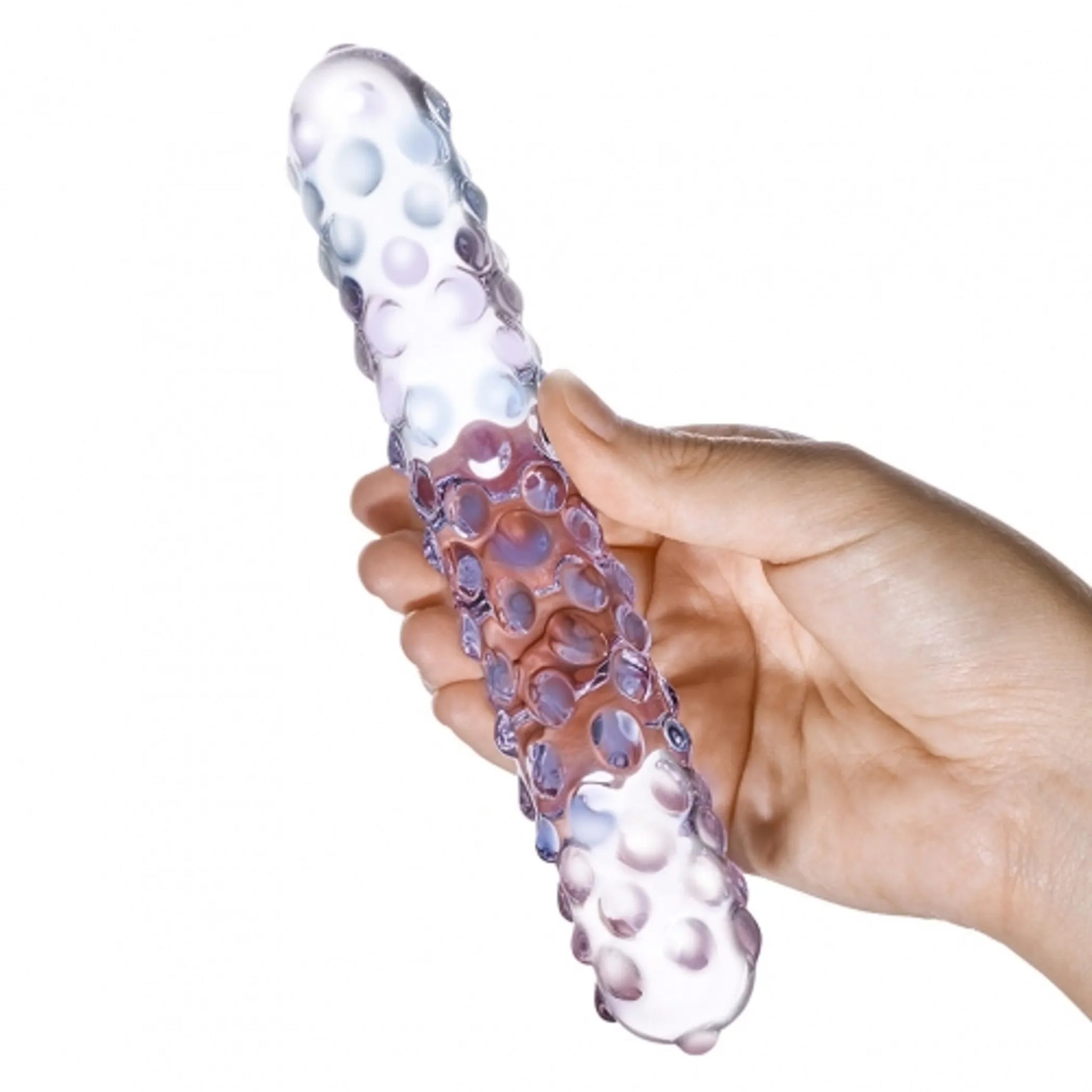 Purple Rose Nubby Glass Dildo - 6.5 Inches