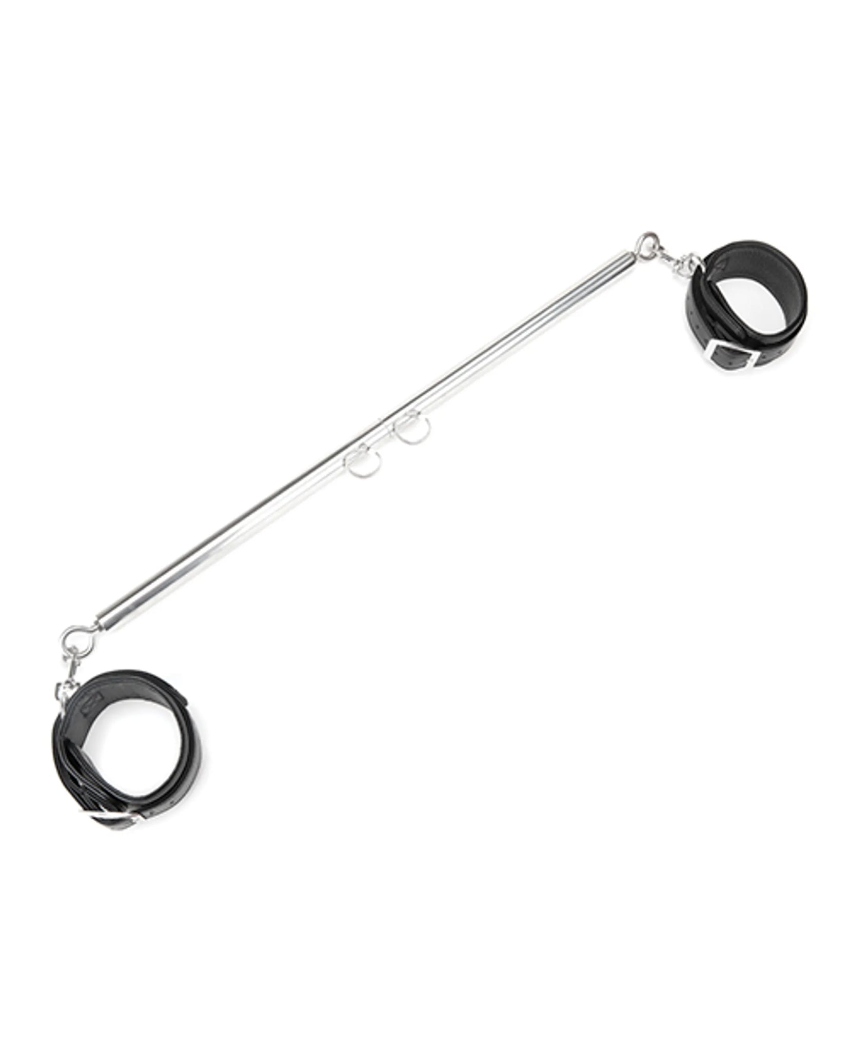 LUX FETISH EXPANDABLE SPREADER BAR SET 35-47IN W/ DETACHABLE LEATHERETTE CUFFS
