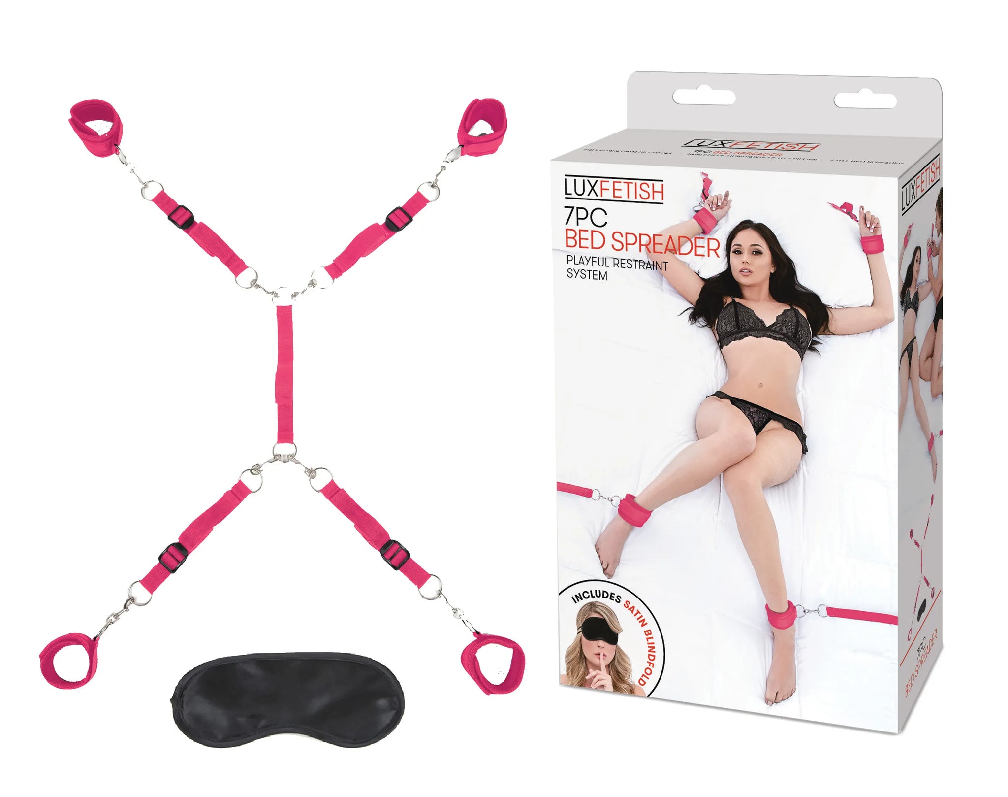 LUX FETISH 7PC BED SPREADER HOT PINK