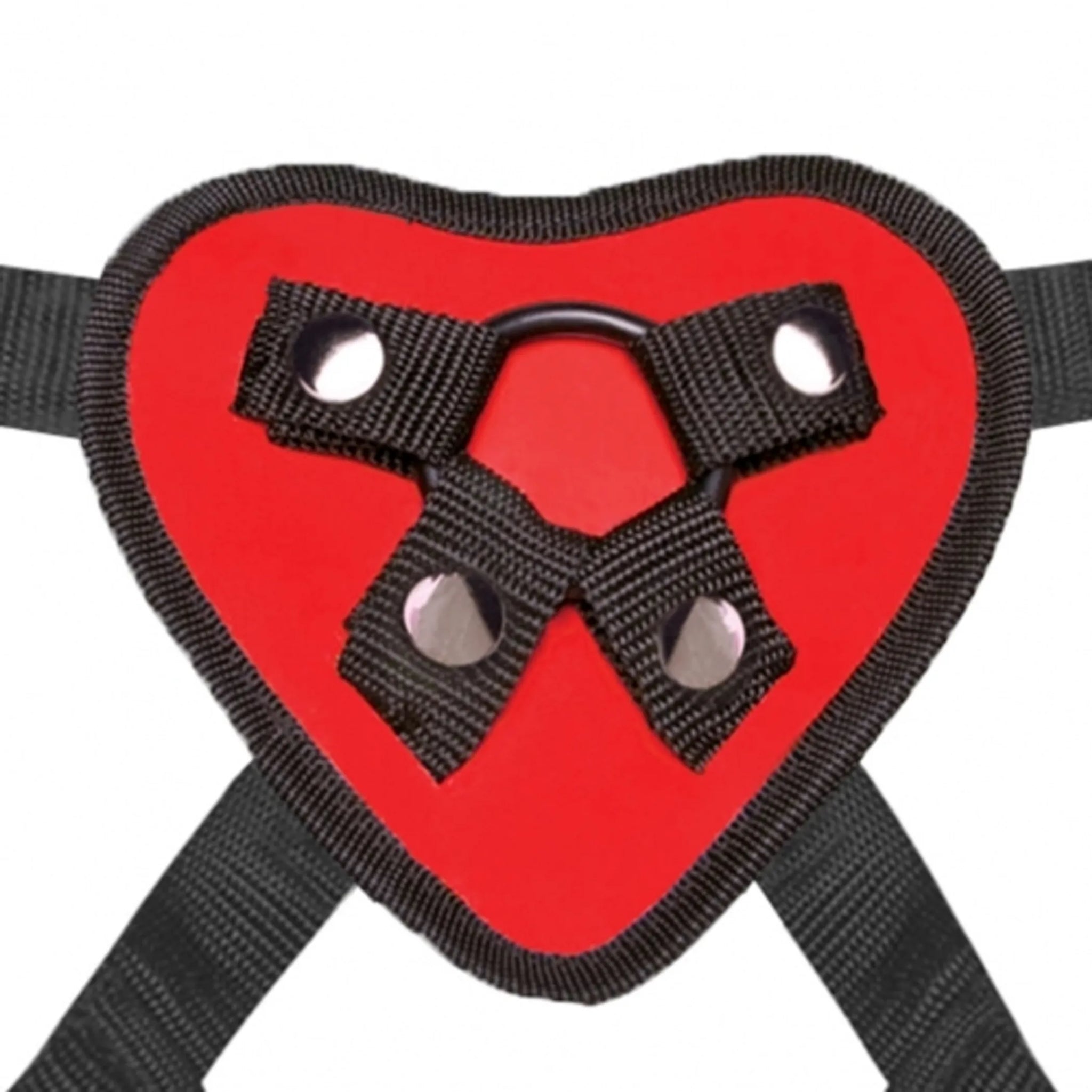 LUX FETISH RED HEART STRAP ON HARNESS