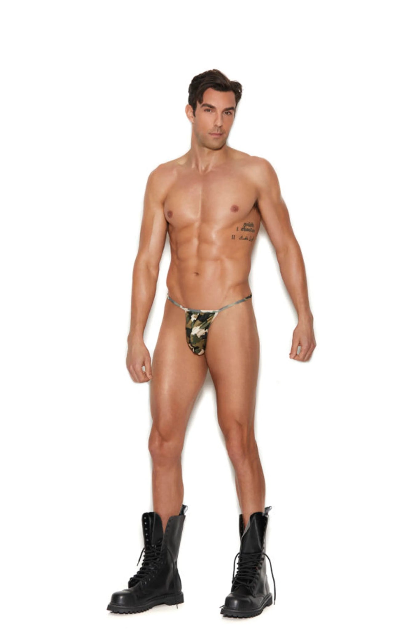 G-STRING POUCH W/ T-BACK CAMO O/S