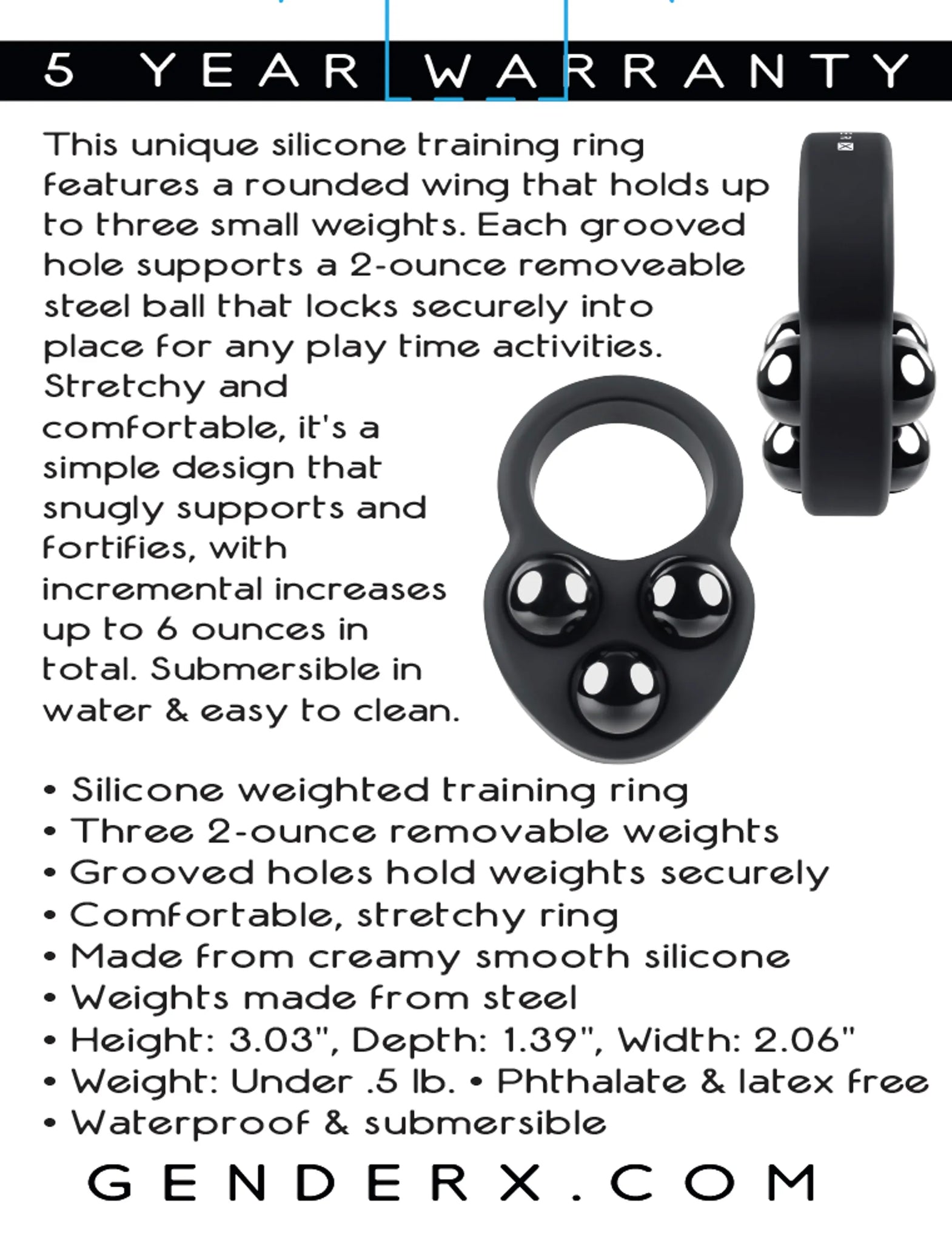 Workout Ring with Removable Weights for Gradual Training
