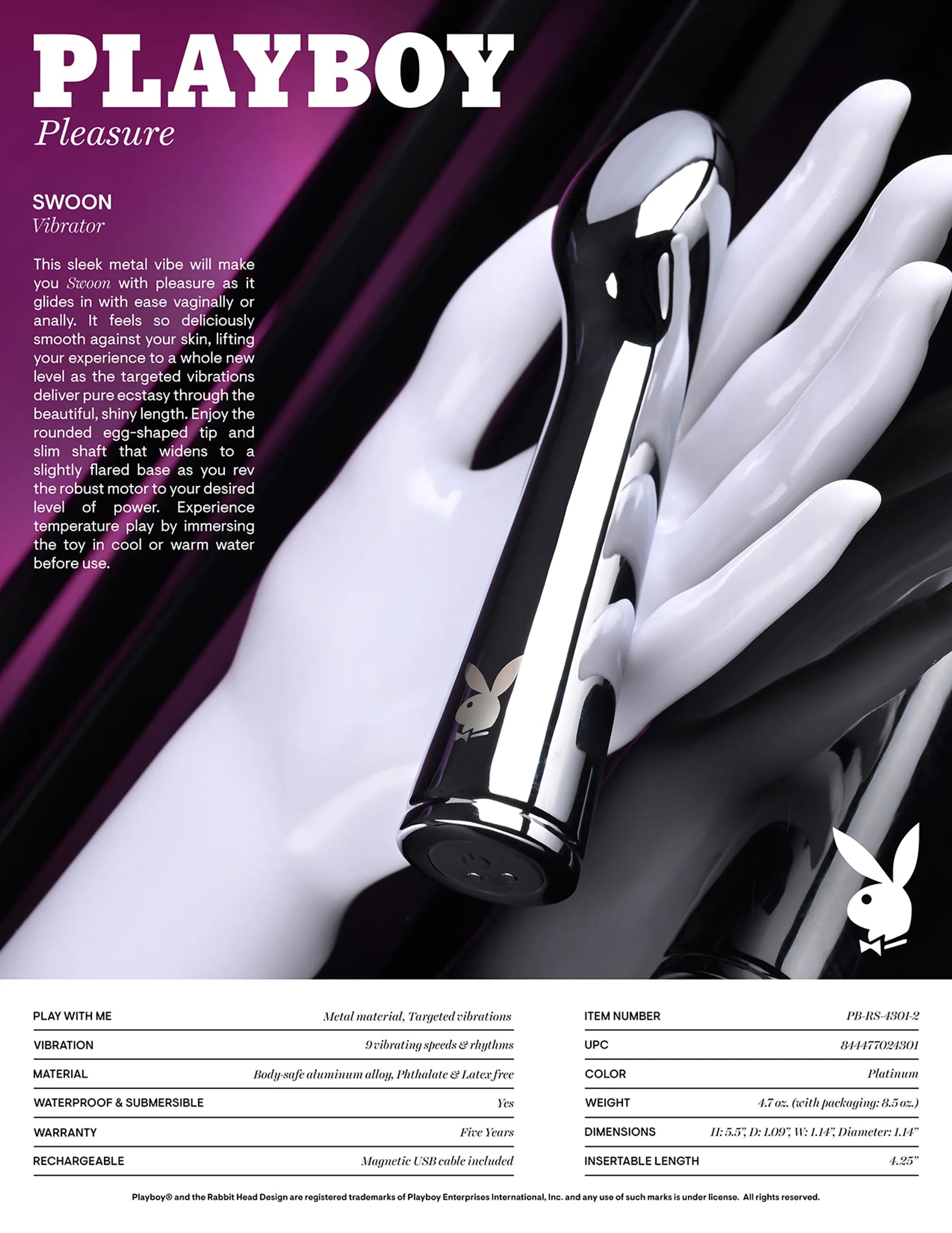 Sleek Metal Vibrator for Targeted Pleasure