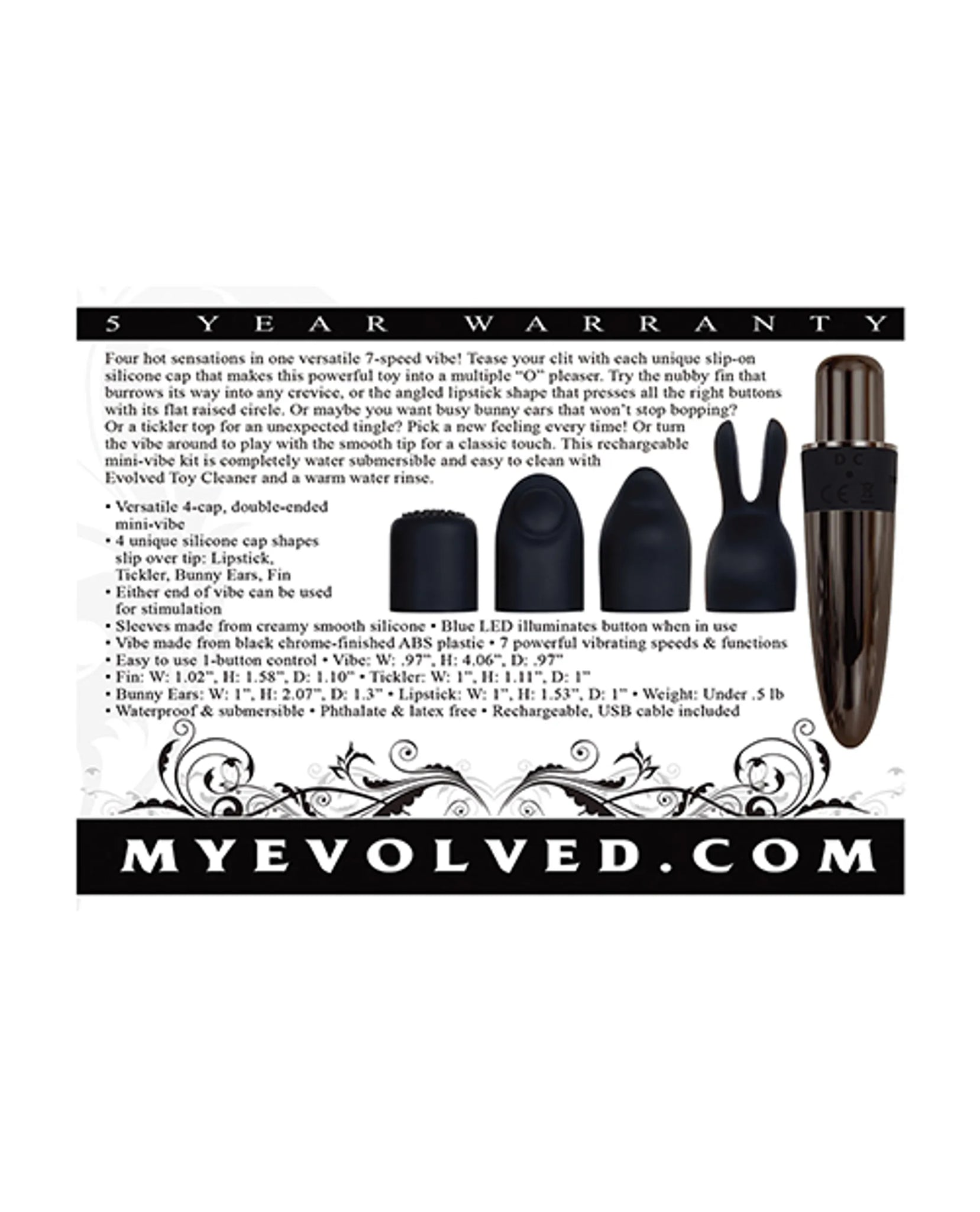 EVOLVED TINY TREASURES 5 PC SILICONE VIBE KIT