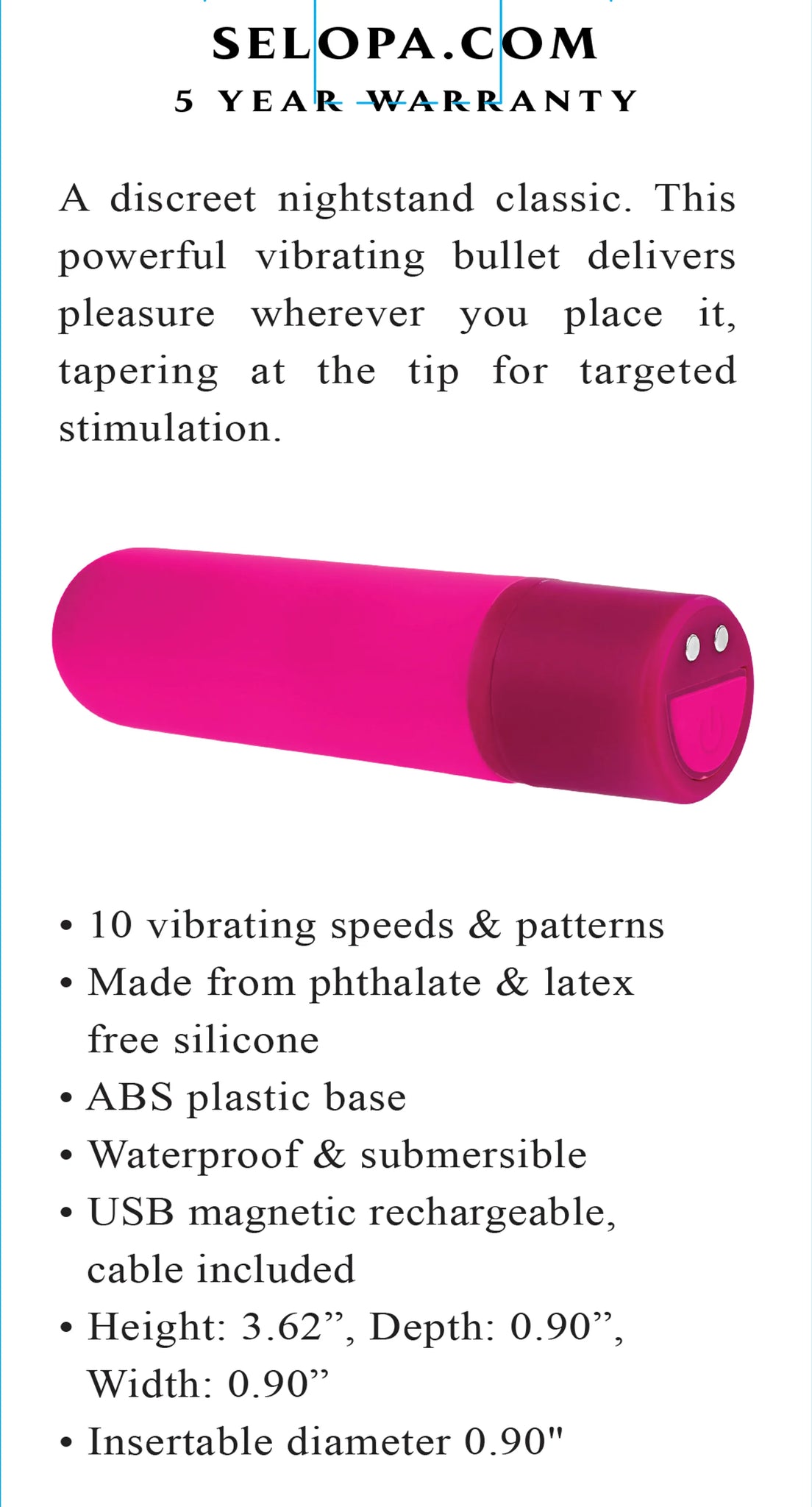 Tiny Temptation Pink Bullet Vibrator