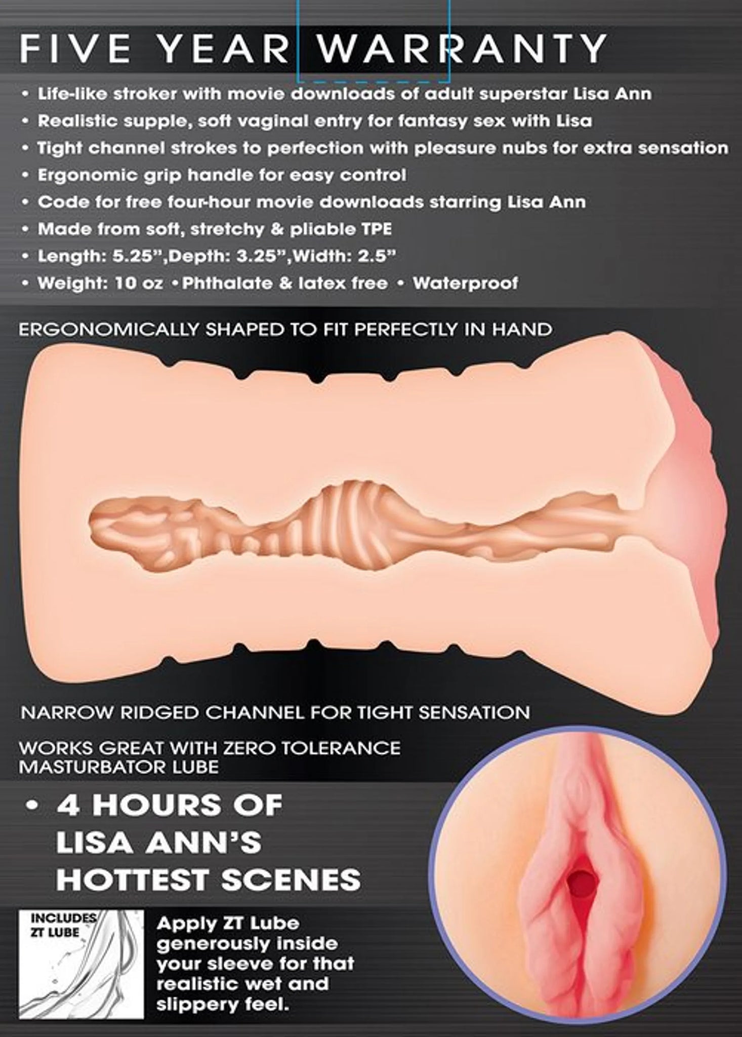 ZERO TOLERANCE VAGINA STROKER LISA ANN