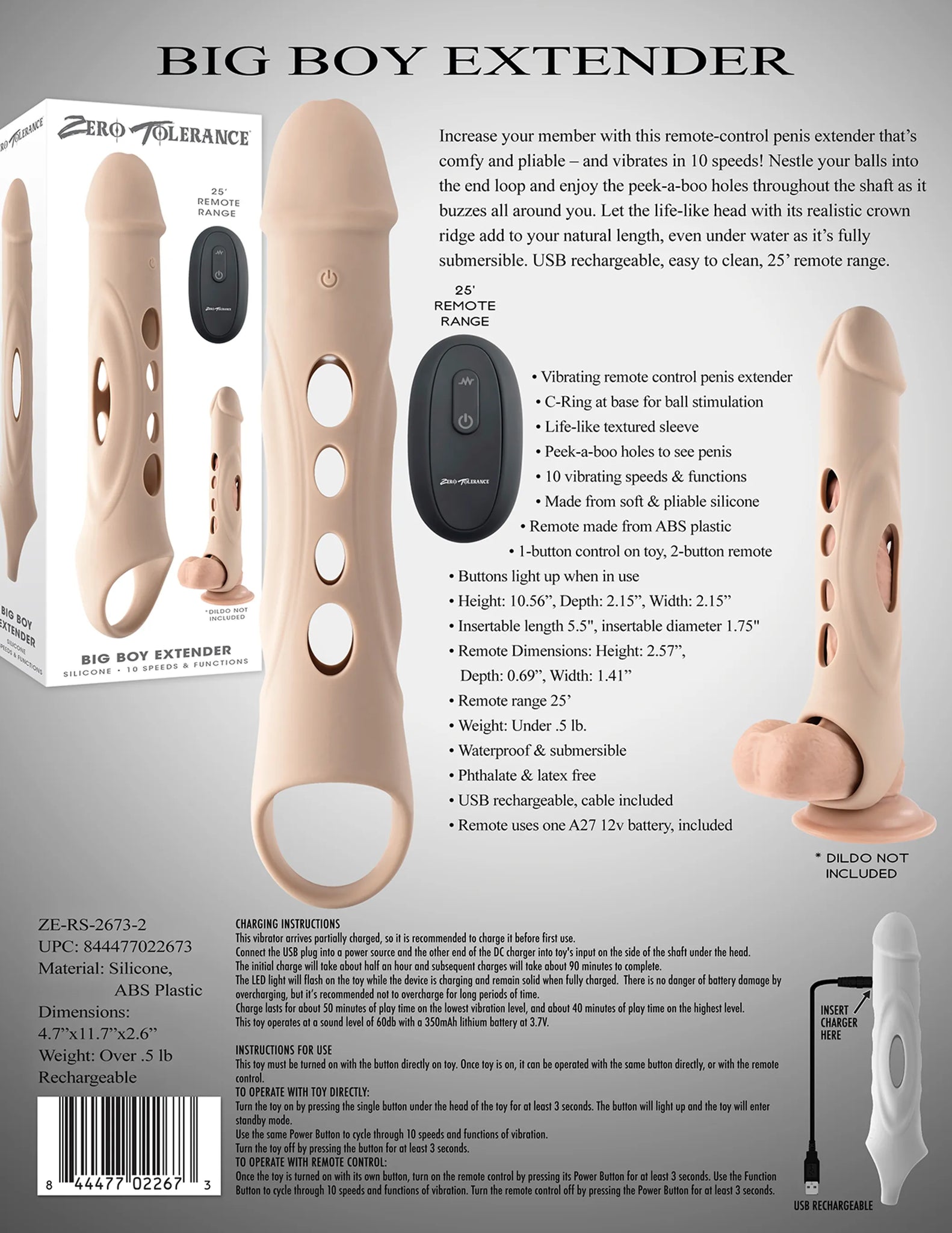 ZERO TOLERANCE BIG BOY EXTENDER LIGHT