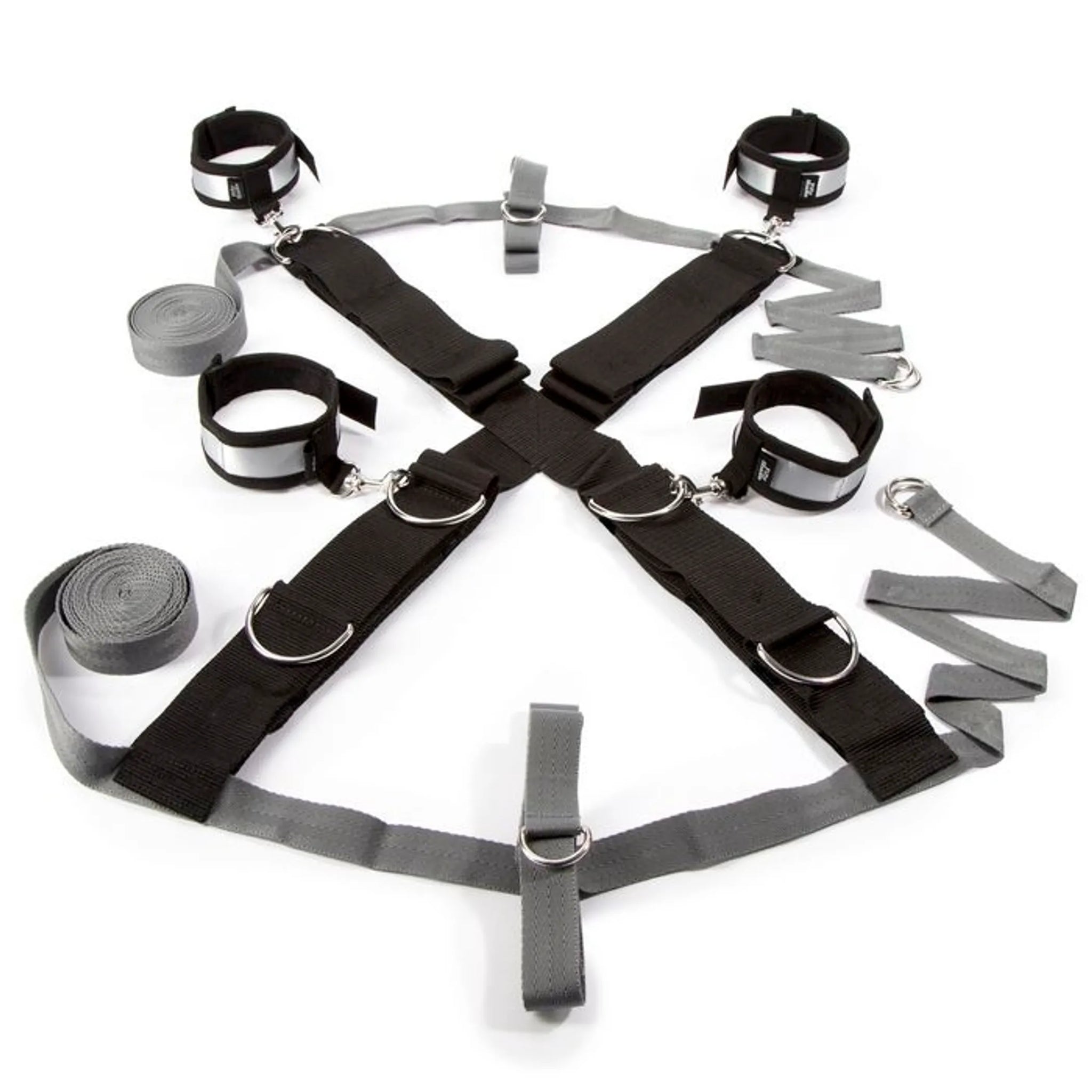 FIFTY SHADES KEEP STILL OVER THE BED CROSS RESTRAINT SILVER
