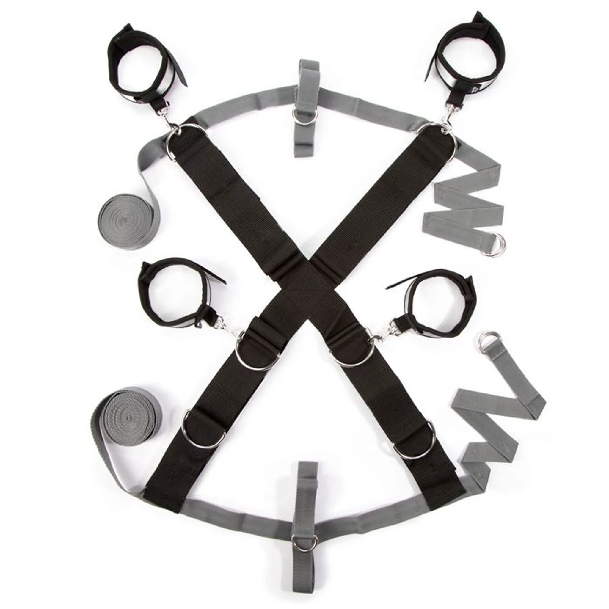 FIFTY SHADES KEEP STILL OVER THE BED CROSS RESTRAINT SILVER