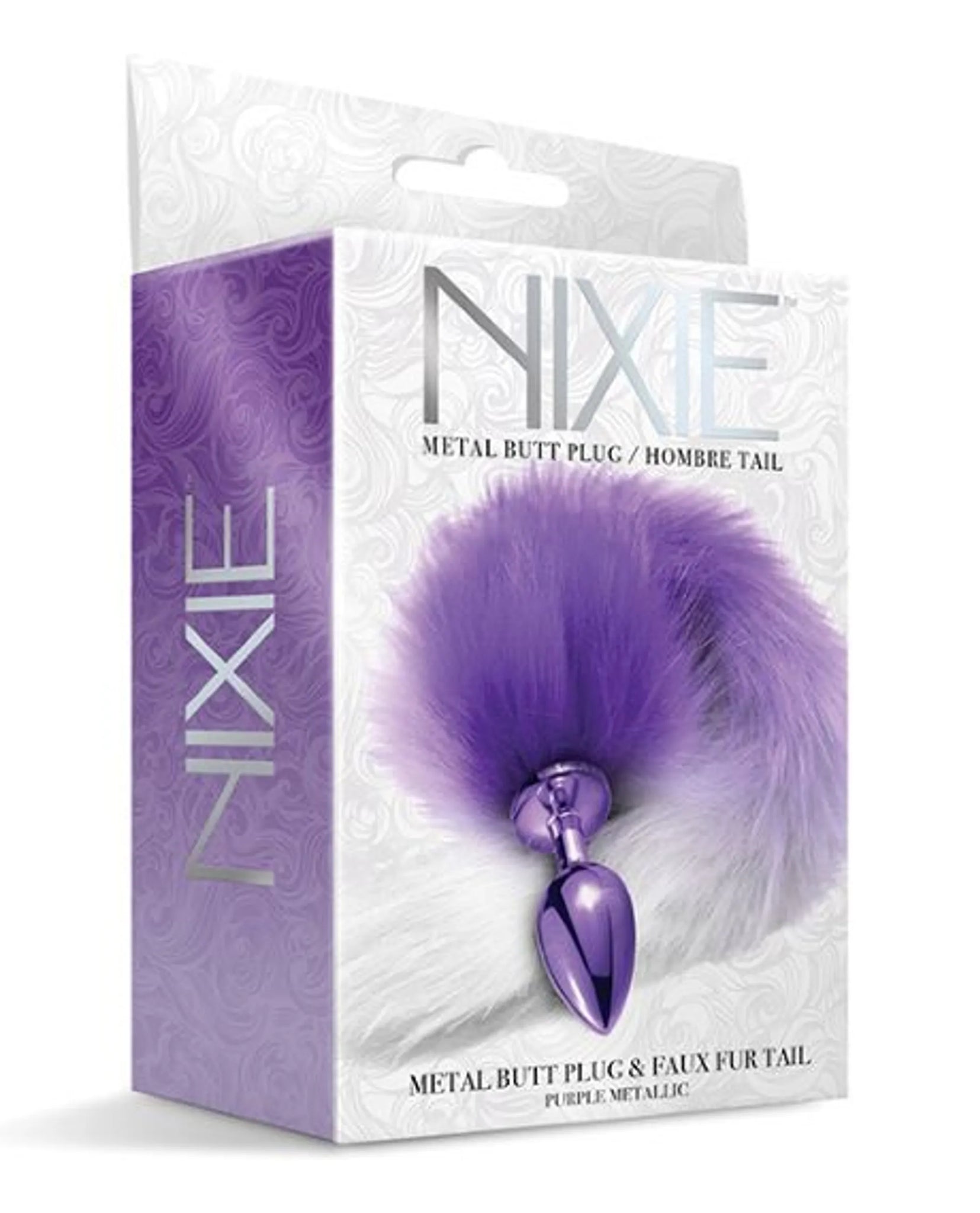 Medium Metal Plug with Ombre Tail in Purple