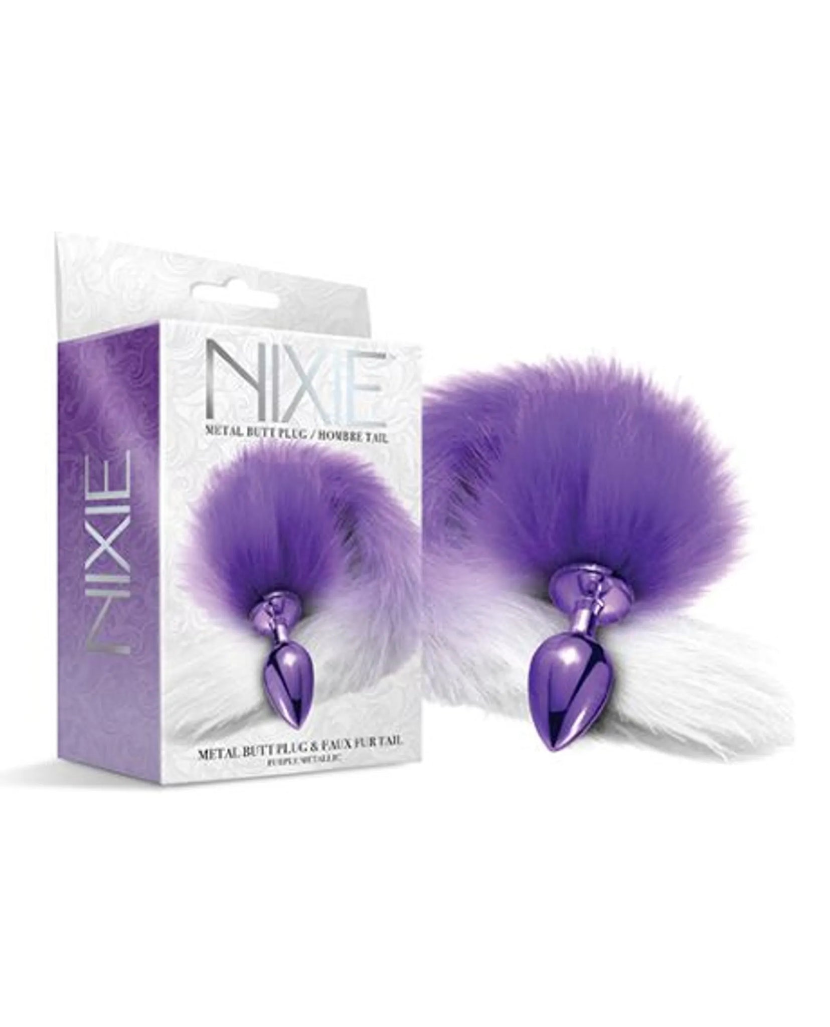 Medium Metal Plug with Ombre Tail in Purple