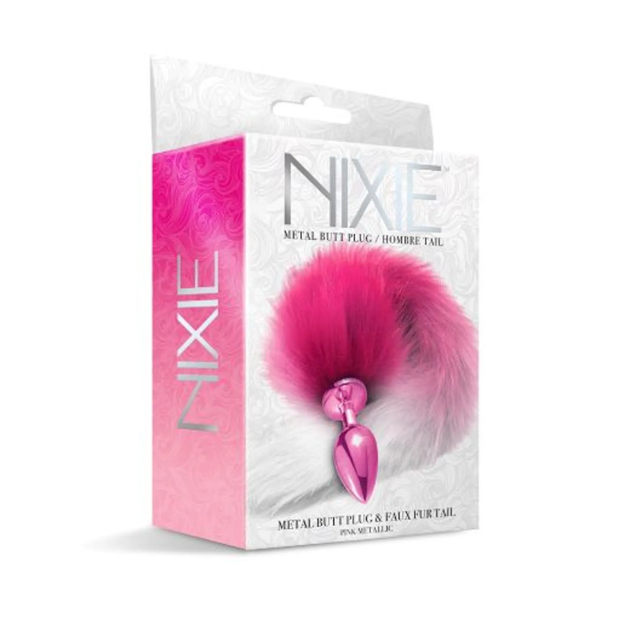 Metal Plug with Ombre Tail Medium Pink Metallic