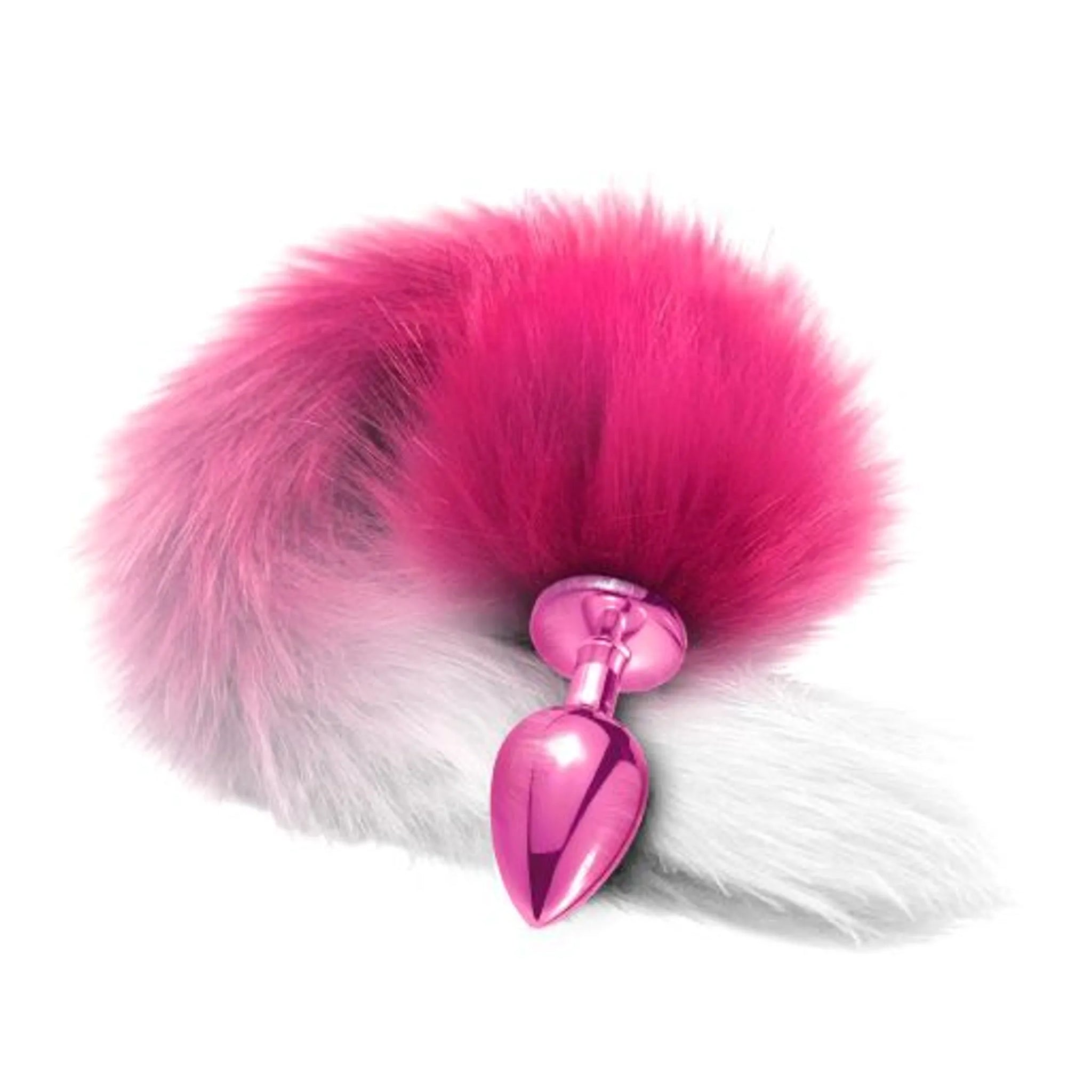 Metal Plug with Ombre Tail Medium Pink Metallic