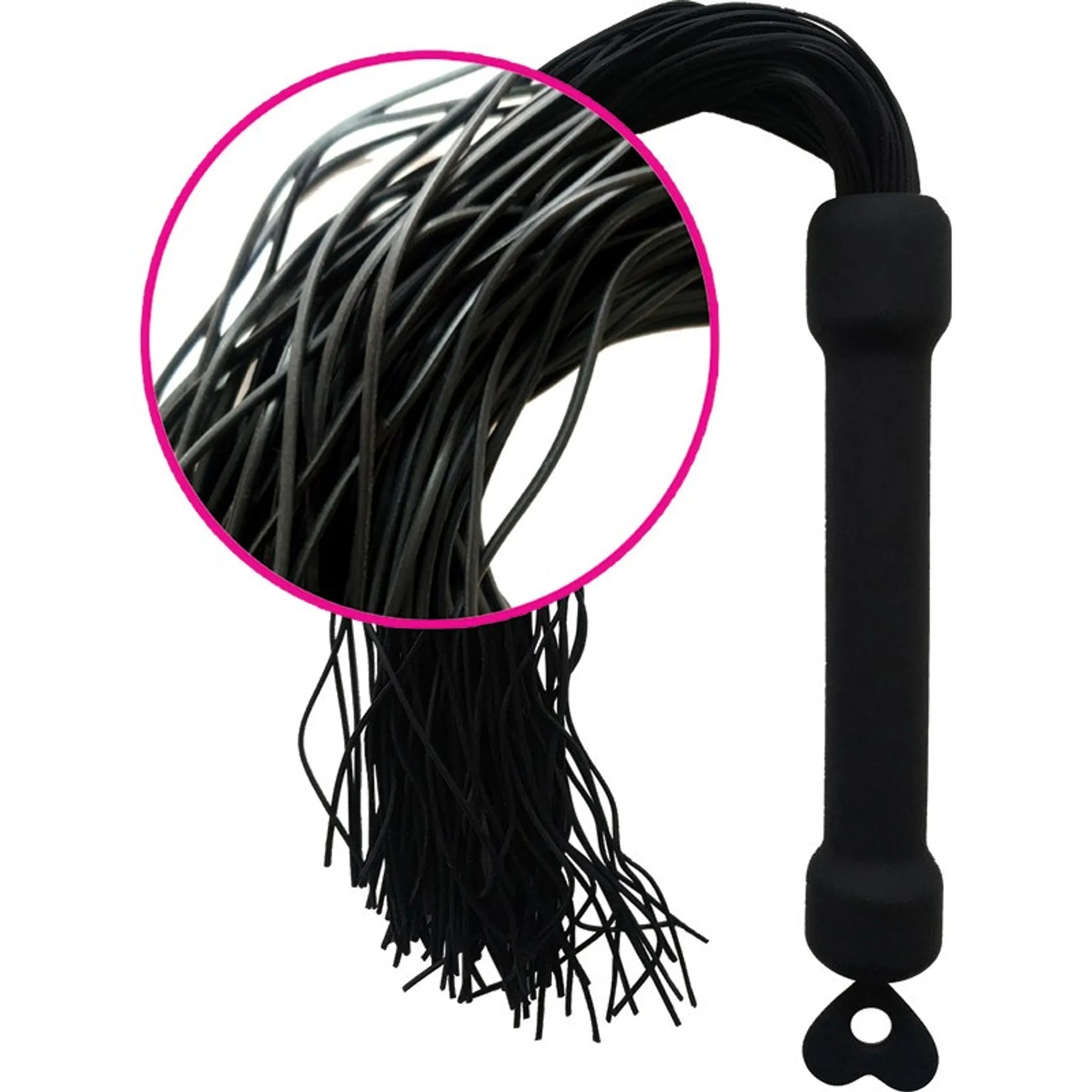 WHIP IT BLACK PLEASURE WHIP W/ TASSELS
