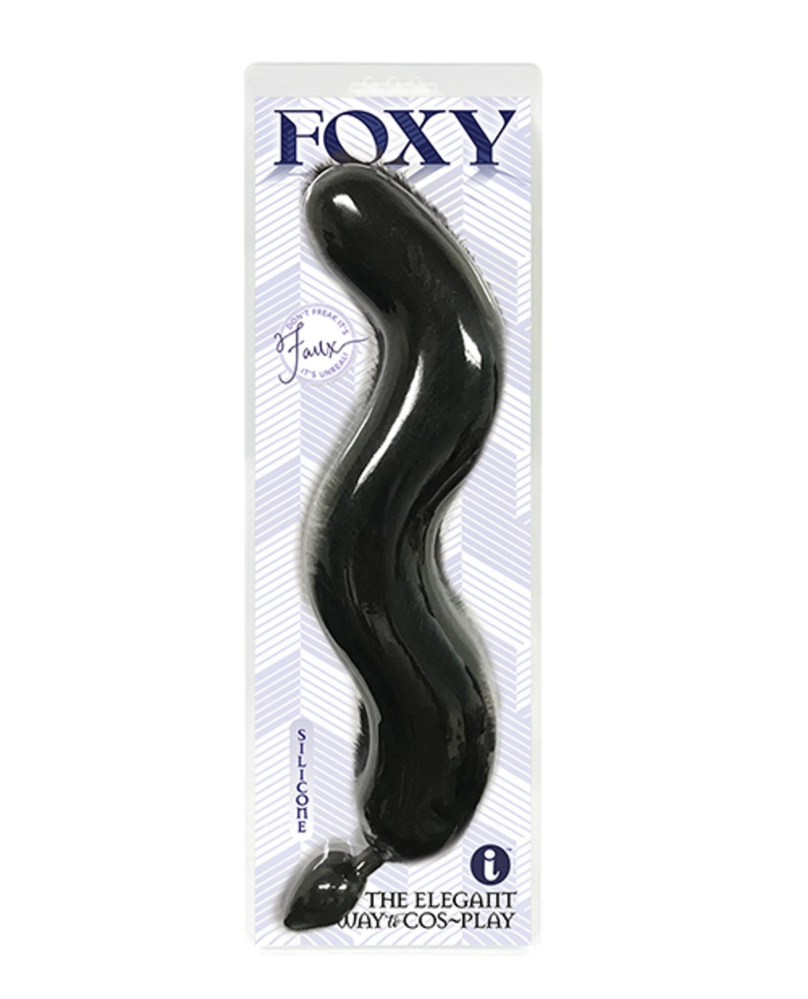 FOXY TAIL SILICONE BUTT PLUG BLACK