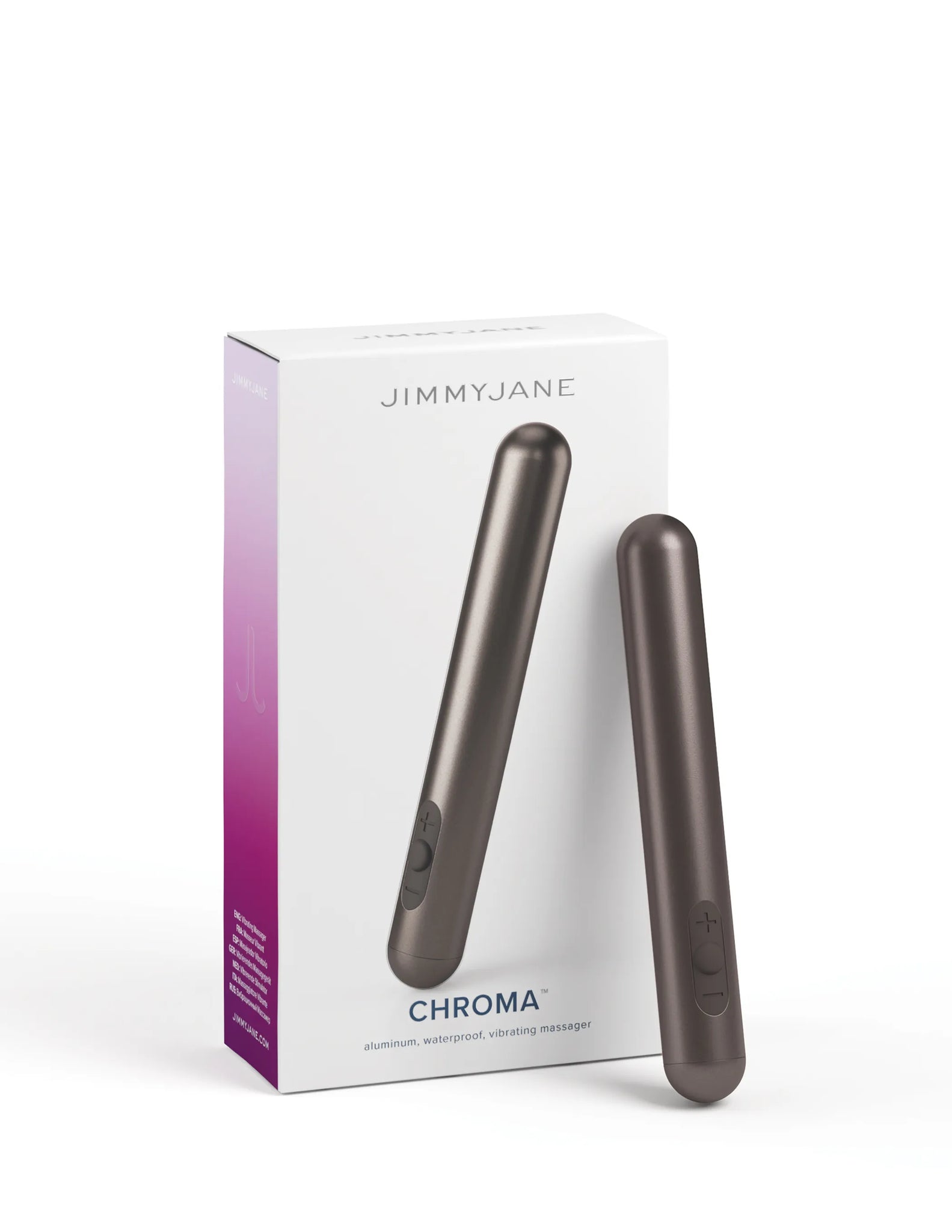 Chroma Space Gray Bullet Vibrator, 3.5" Insertable Length
