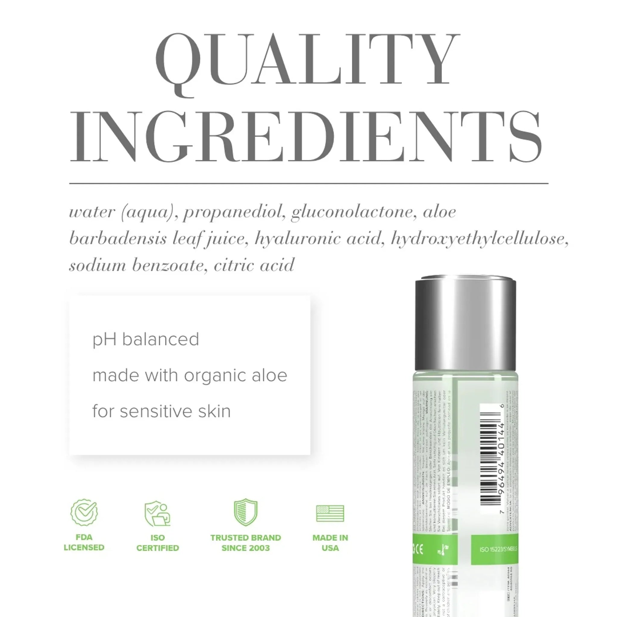 Water-Based Aloe Lubricant 4 fl oz
