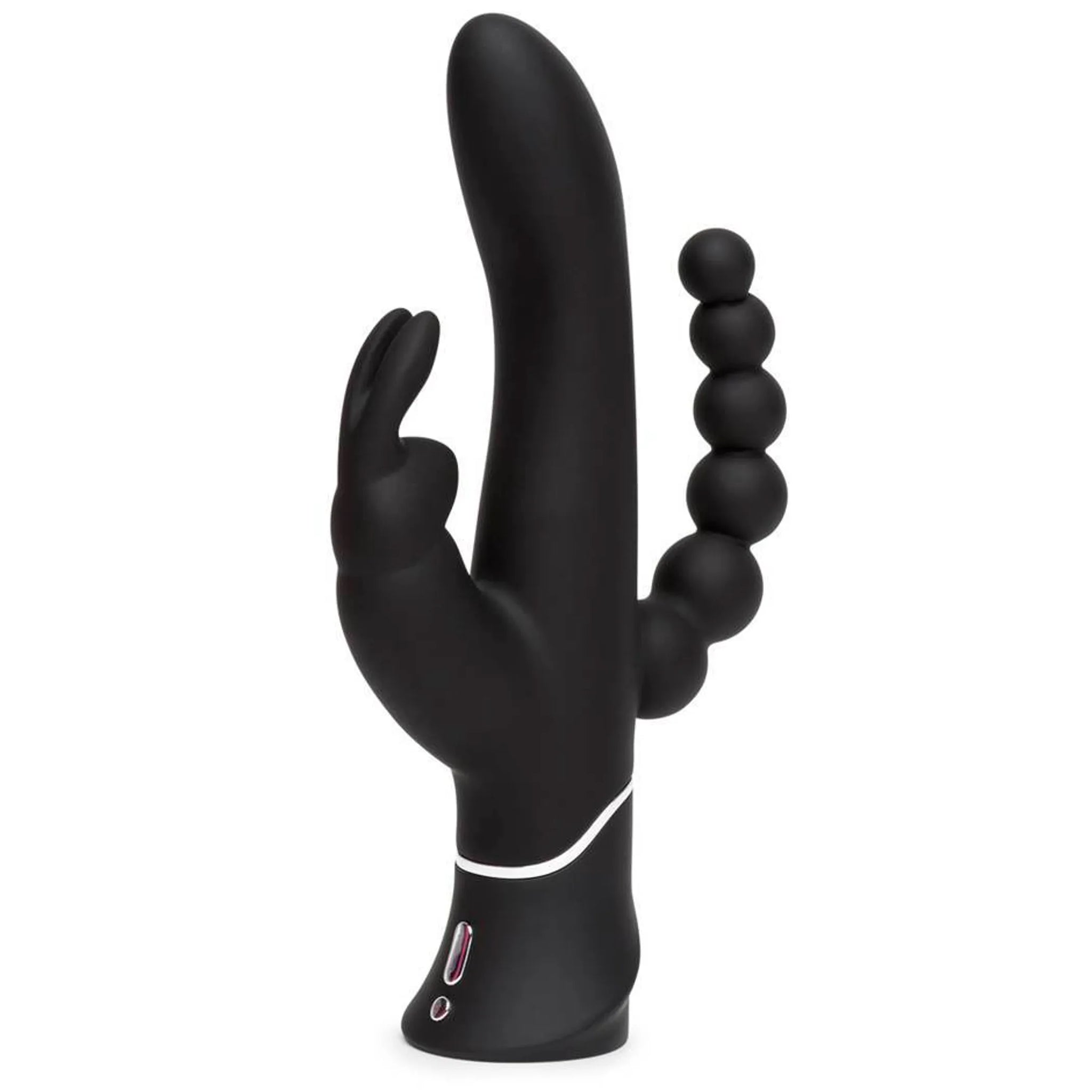 Triple Curve Rechargeable Rabbit Vibrator in Black