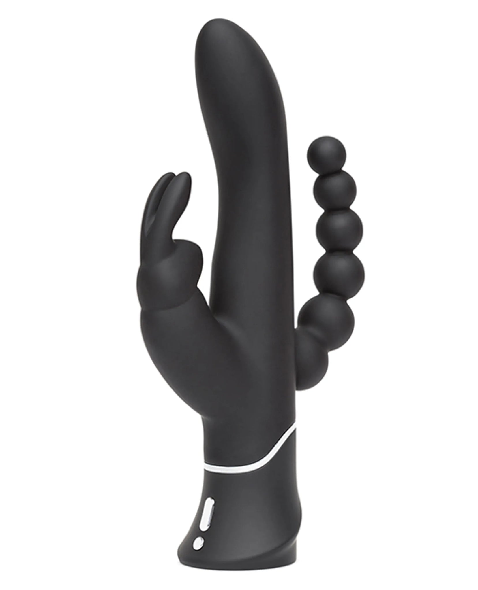 Triple Curve Rechargeable Rabbit Vibrator in Black