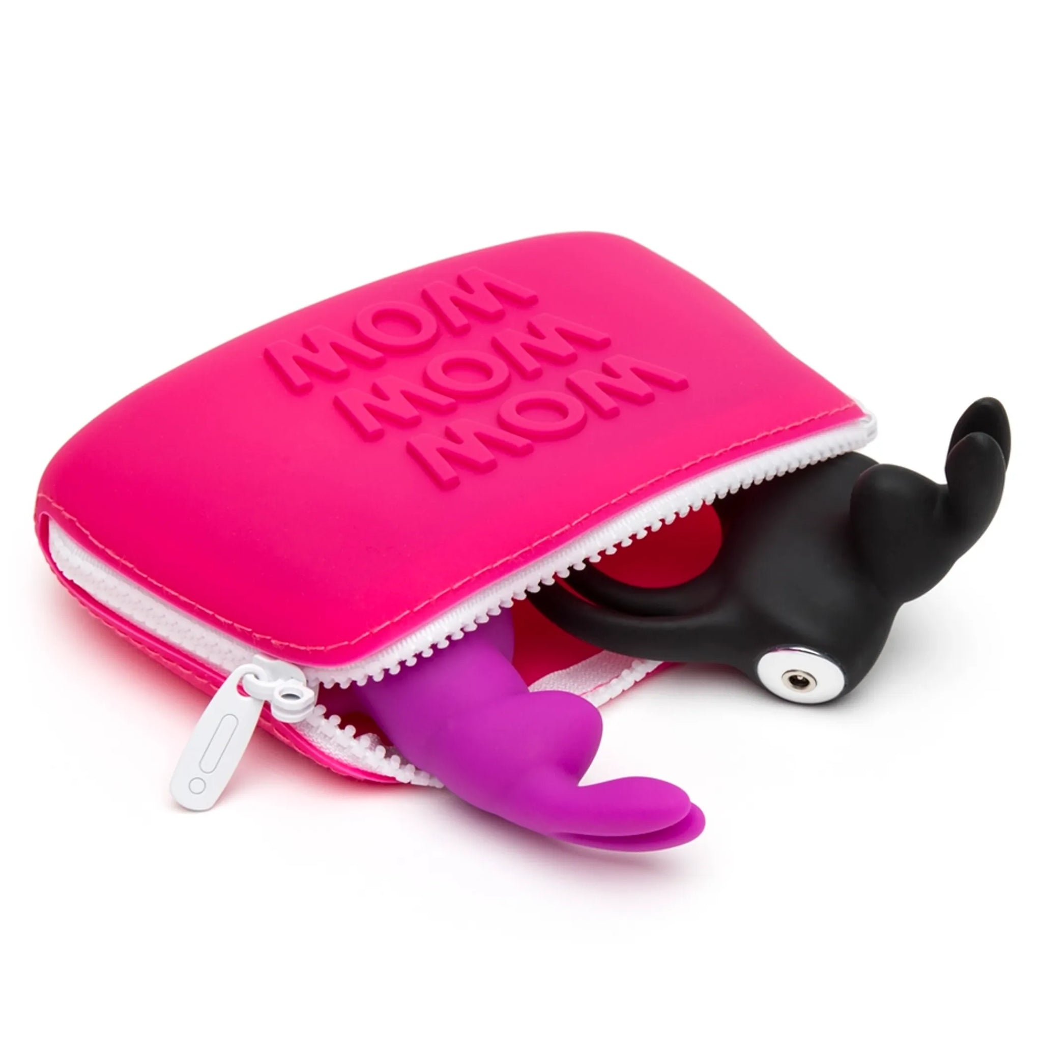 HAPPY RABBIT WOW SMALL PINK SILICONE ZIP STORAGE BAG